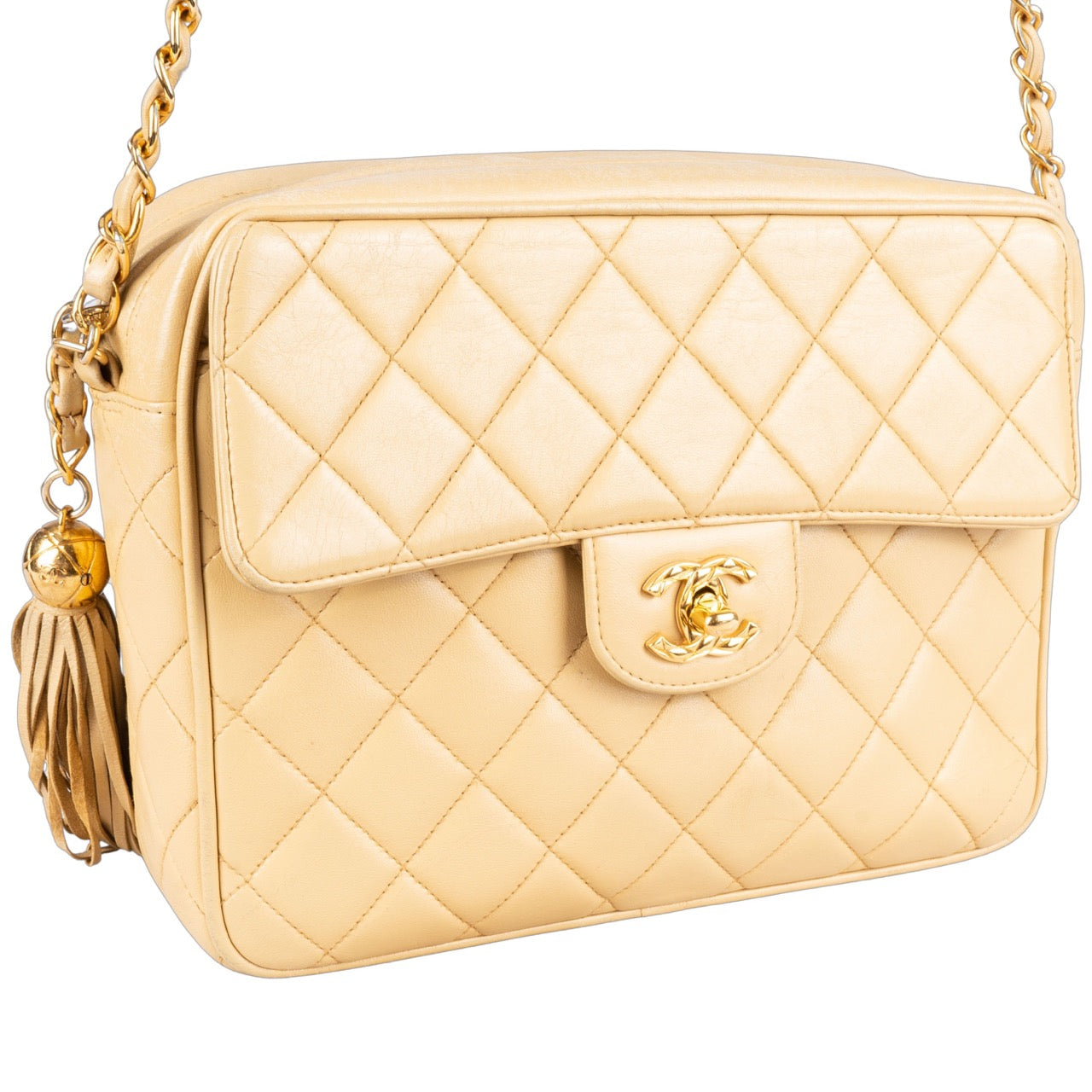 Chanel Quilted Lambskin Camera Crossbody Flap Bag