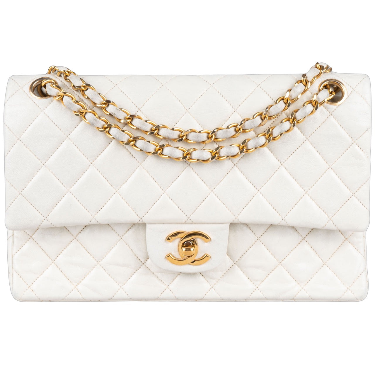 Chanel Quilted Lambskin 24K Double Flap Bag