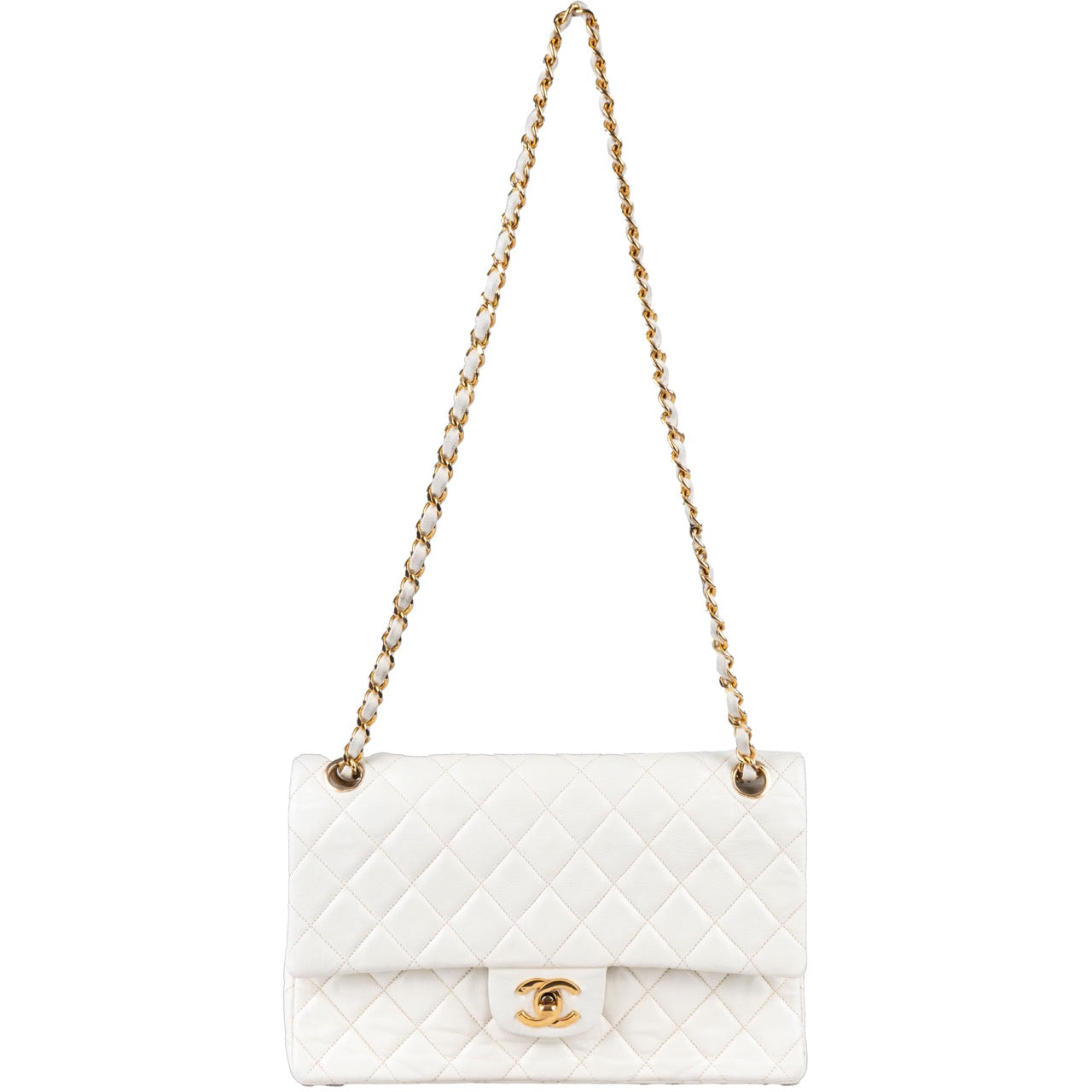 Chanel Quilted Lambskin 24K Double Flap Bag