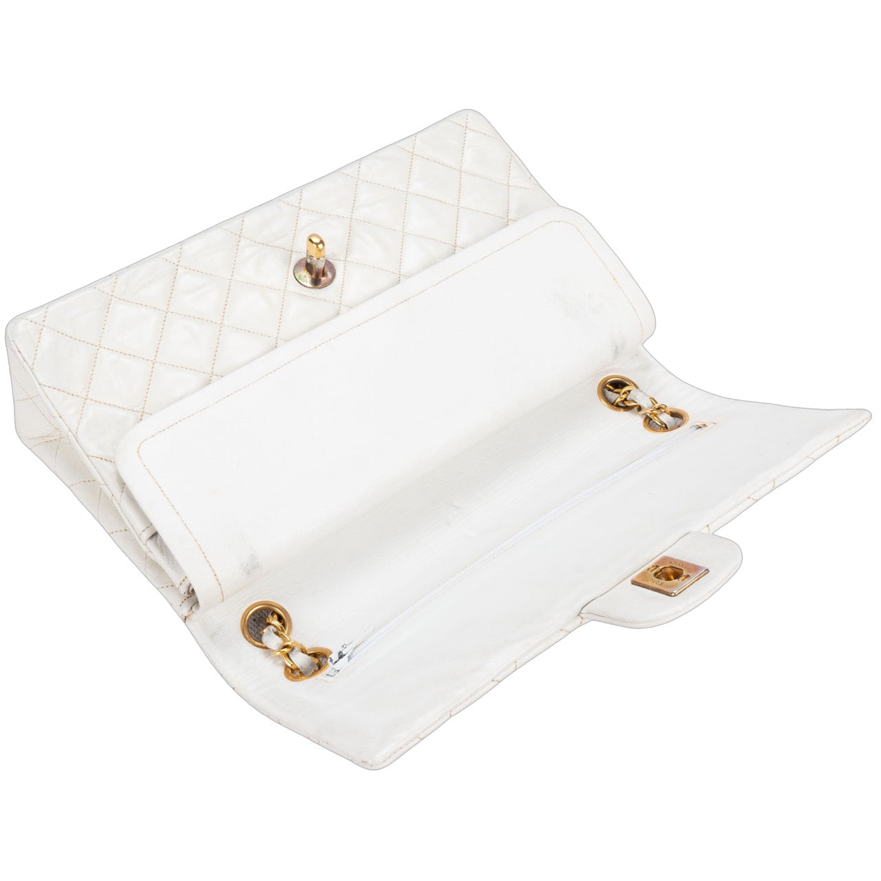 Chanel Quilted Lambskin 24K Double Flap Bag