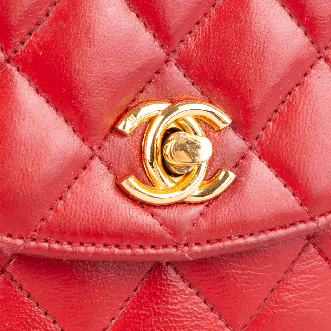 Chanel Quilted Lambskin 24K Gold Single Crossbody Flap Bag