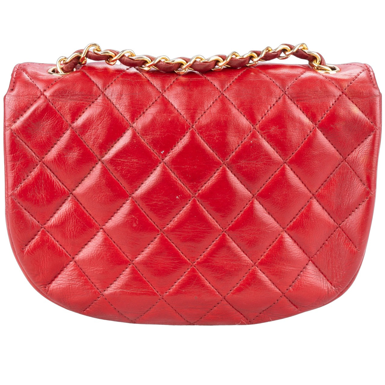 Chanel Quilted Lambskin 24K Gold Single Crossbody Flap Bag