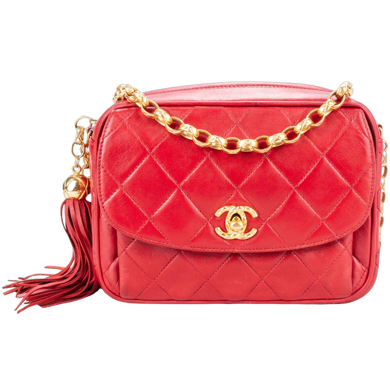 Chanel Quilted Lambskin Camera Crossbody Flap Bag