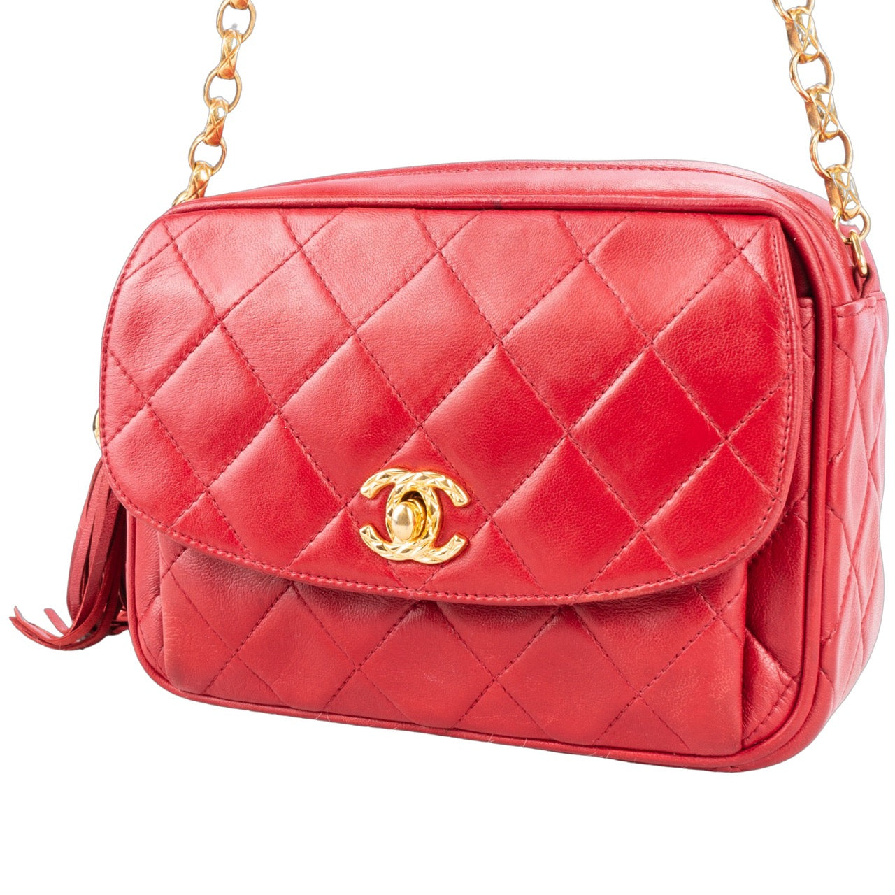 Chanel Quilted Lambskin Camera Crossbody Flap Bag