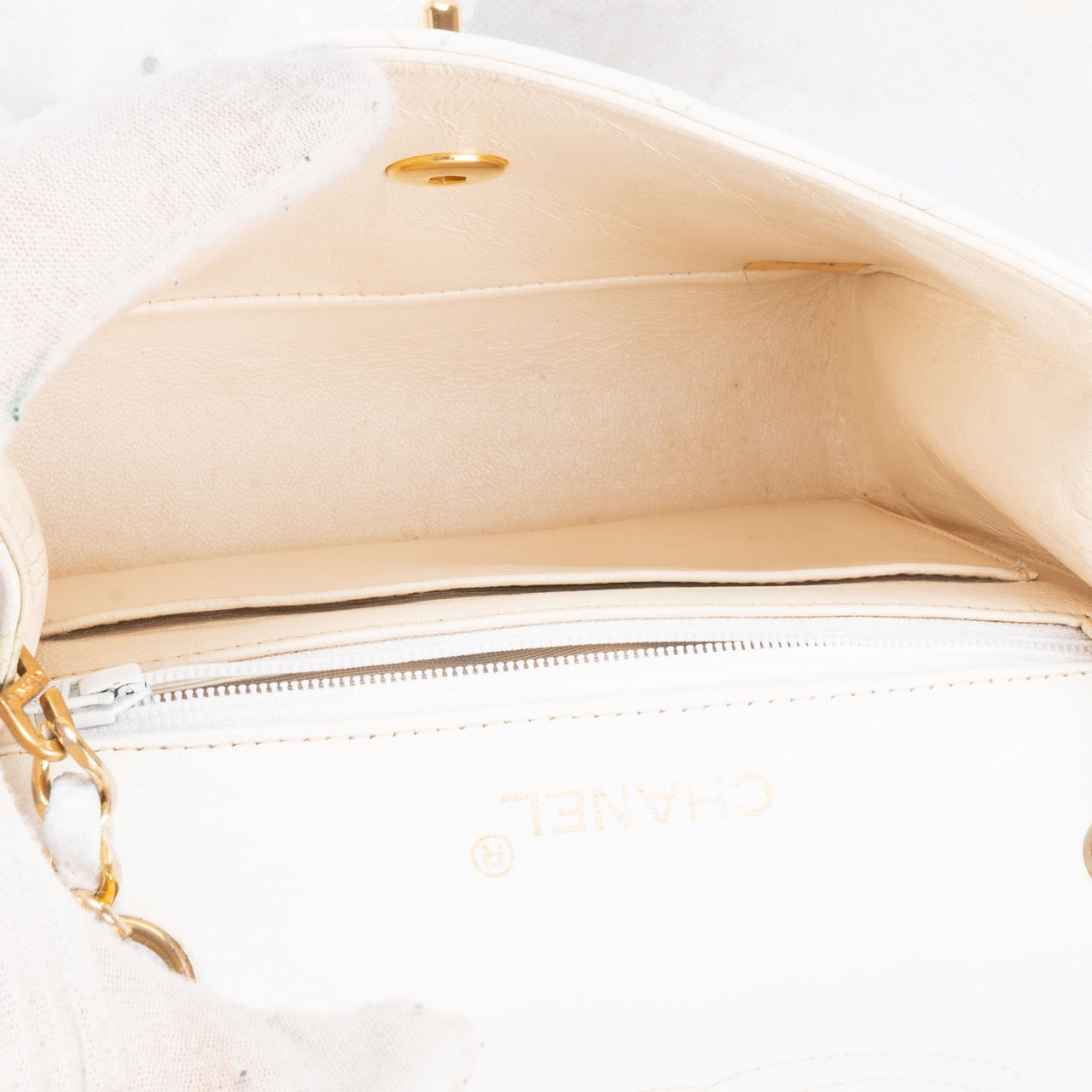 Chanel Quilted Lambskin 24K Gold Mini Single Flap Crossbody Bag