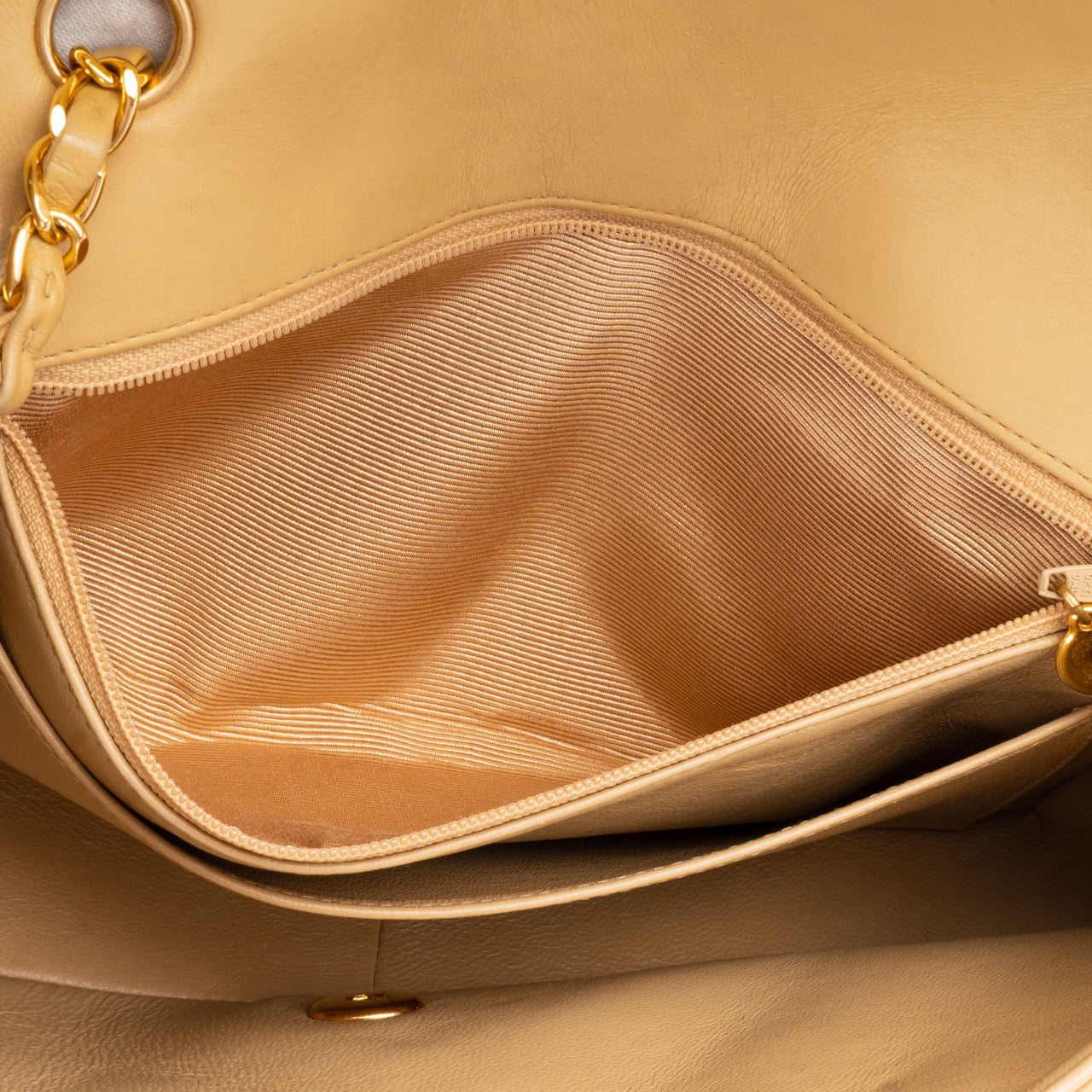 Chanel Quilted Lambskin 24K Gold Diana Single Flap Crossbody Bag