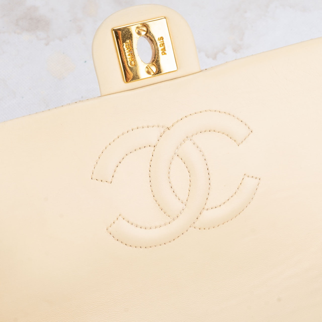 Chanel Quilted Lambskin 24K Gold Single Flap Crosbody Bag