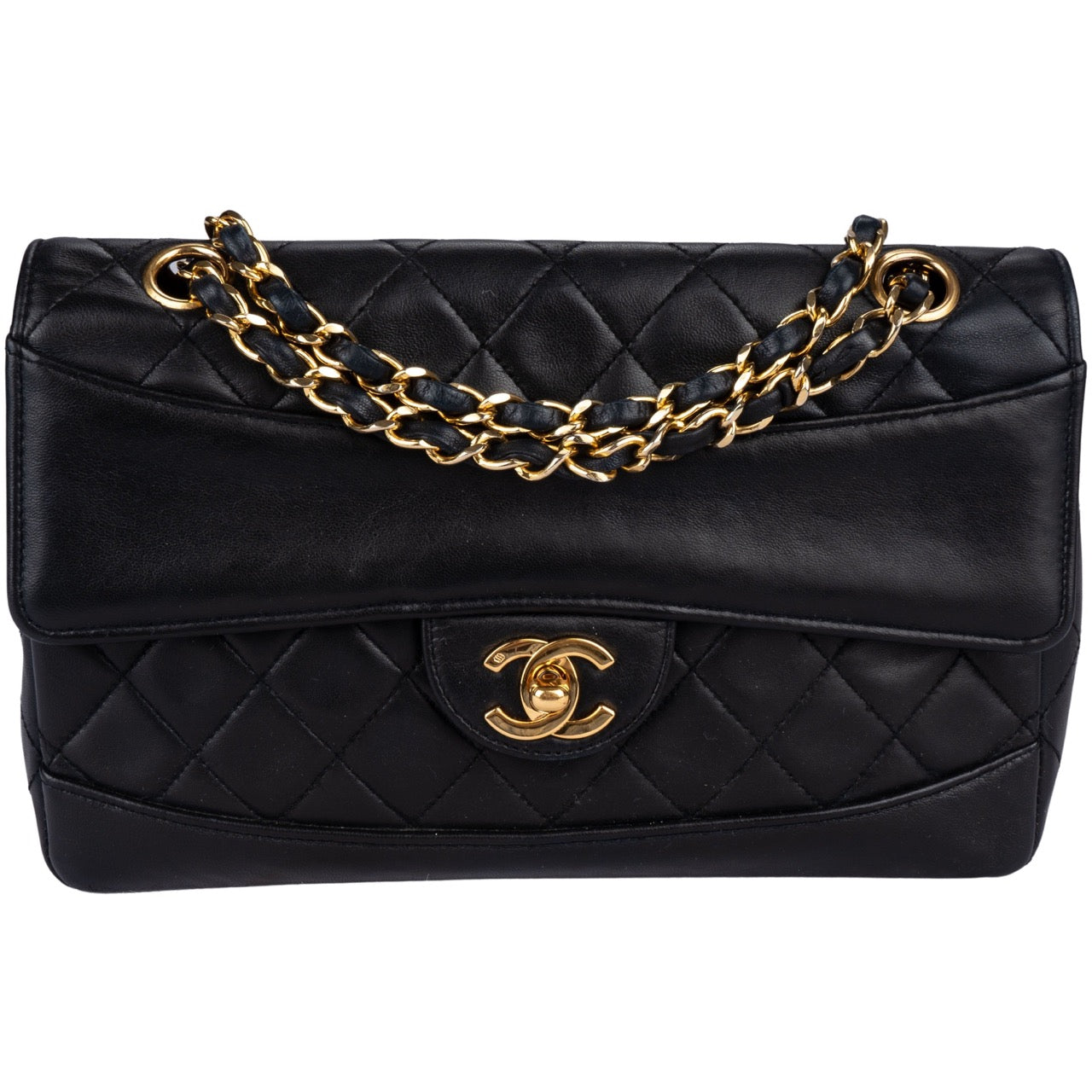 Chanel Quilted Lambskin 24K Gold Single Flap Bag