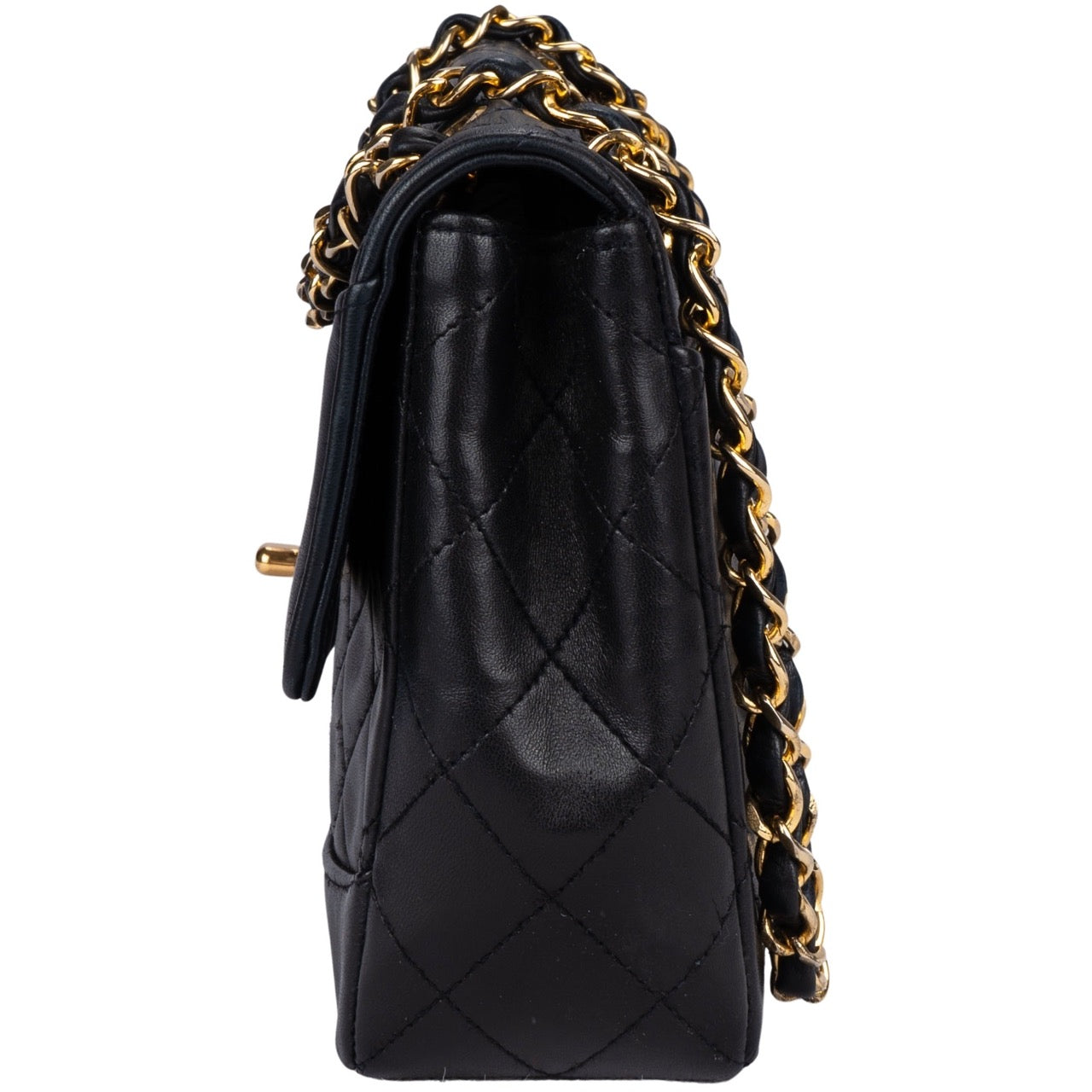 Chanel Quilted Lambskin 24K Gold Single Flap Bag