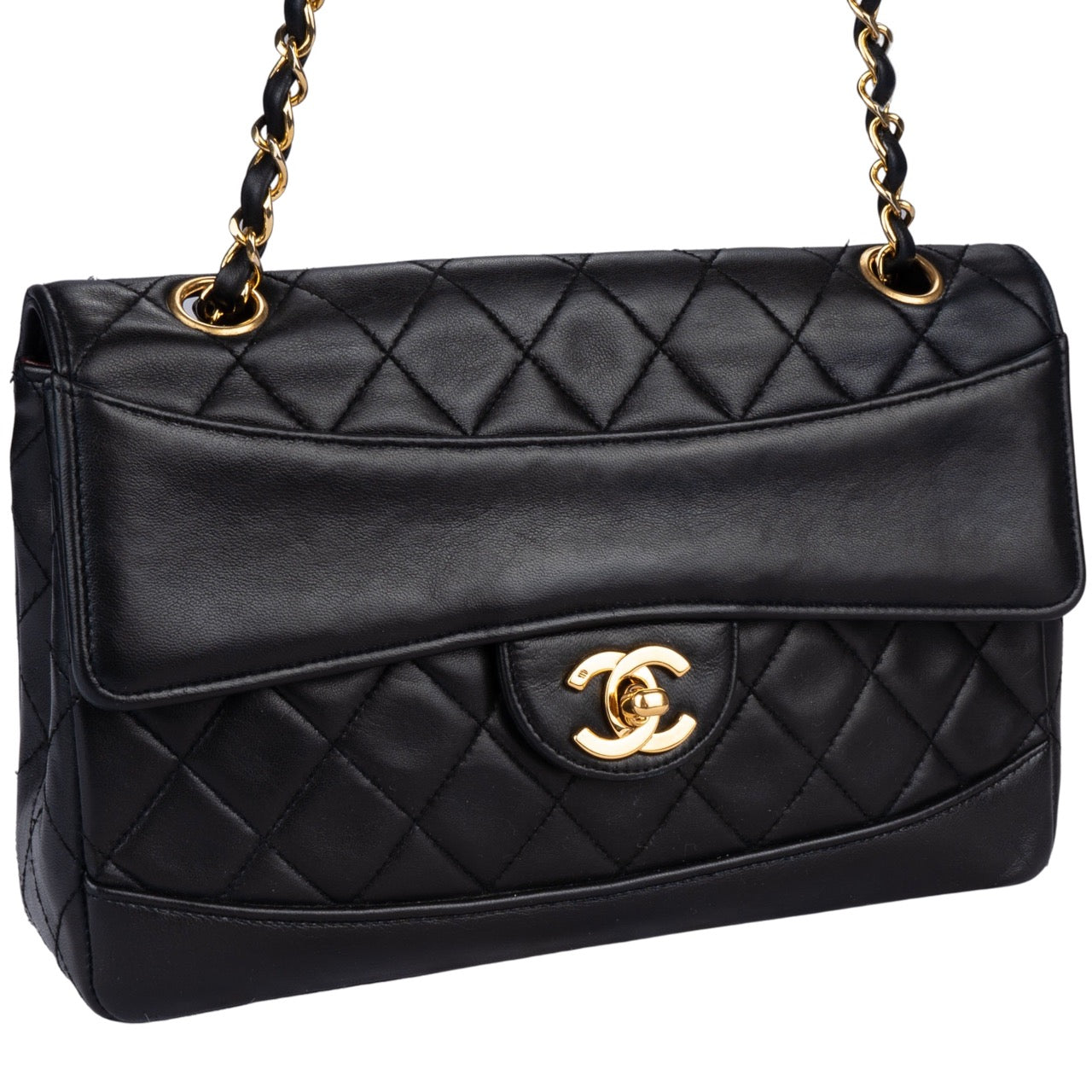 Chanel Quilted Lambskin 24K Gold Single Flap Bag