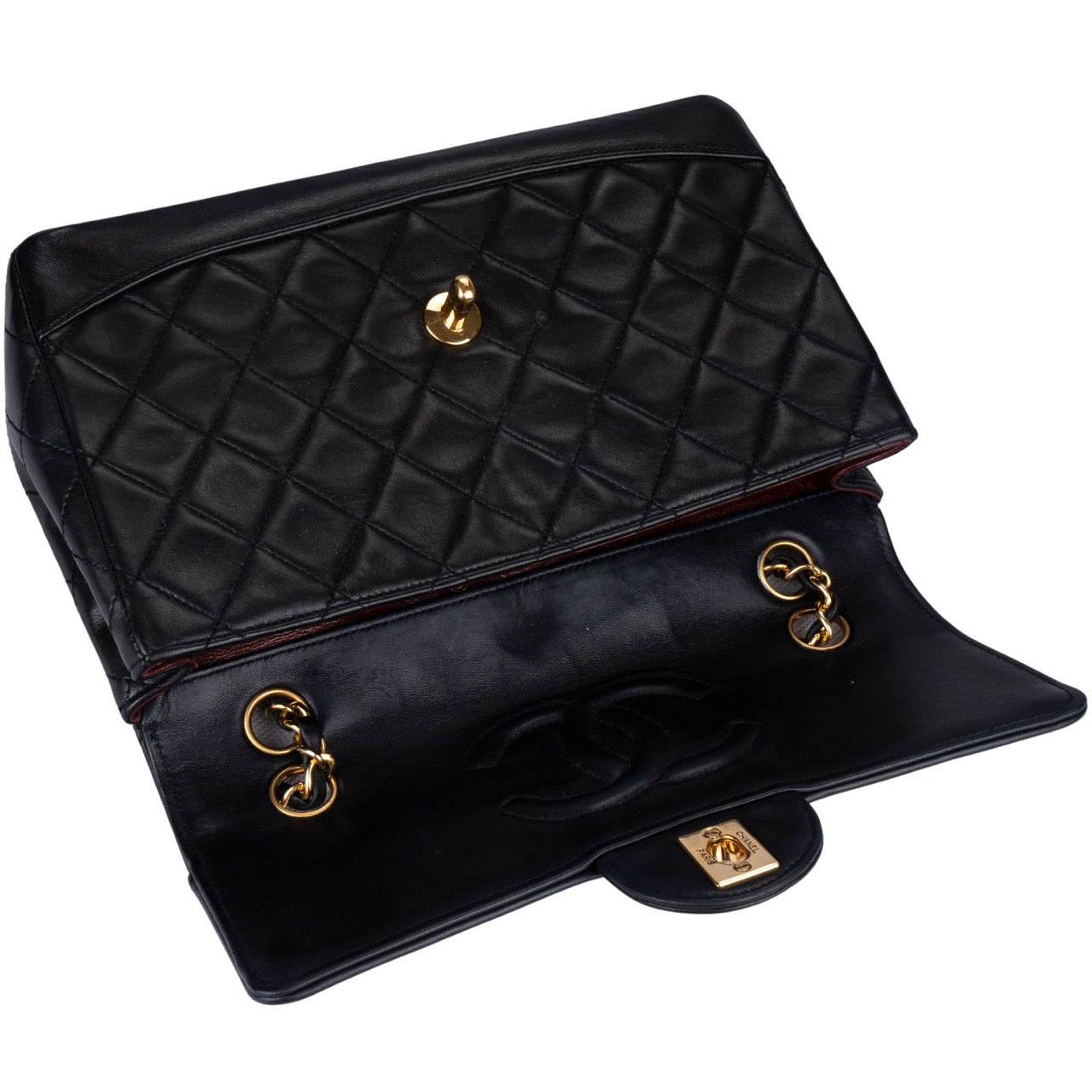 Chanel Quilted Lambskin 24K Gold Single Flap Bag