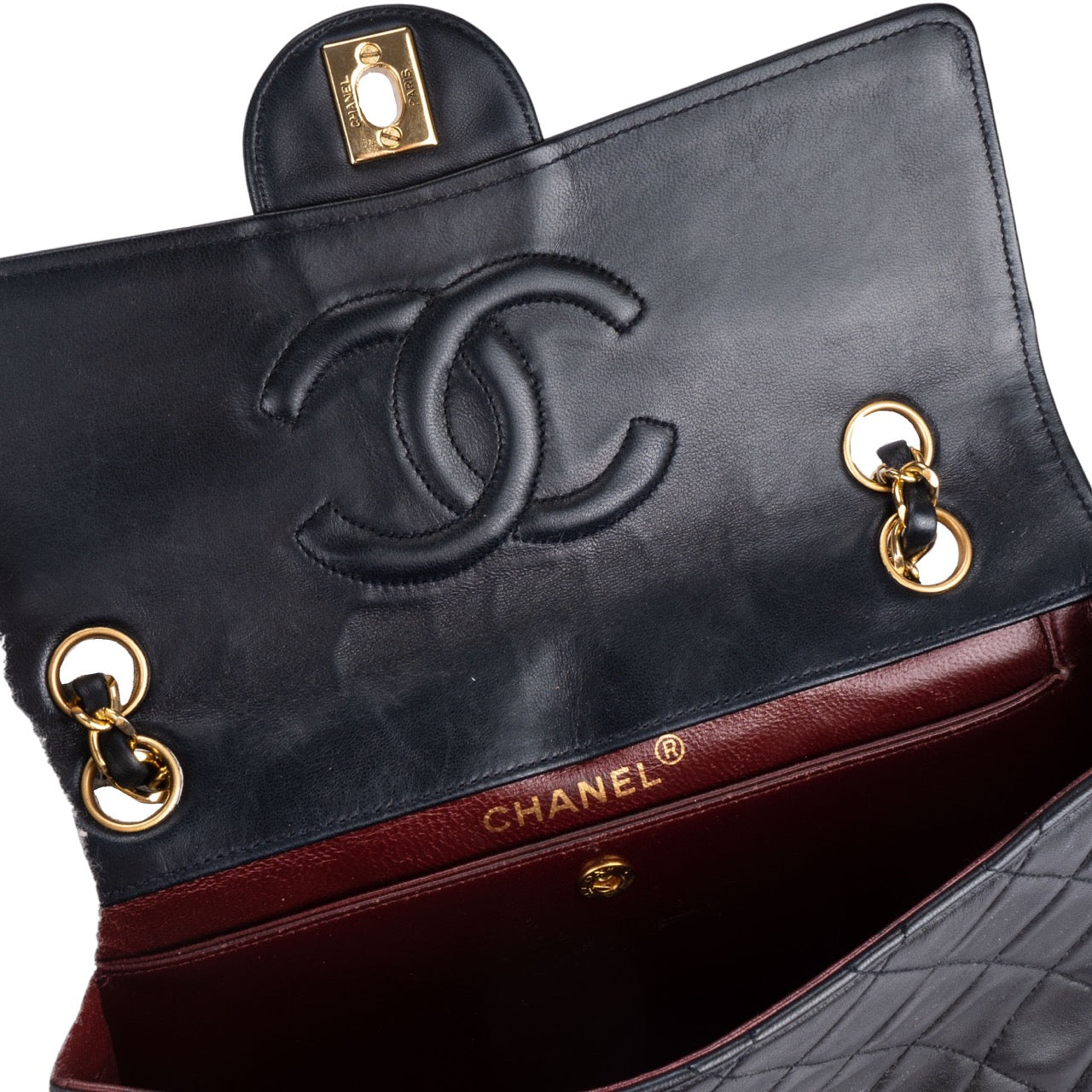 Chanel Quilted Lambskin 24K Gold Single Flap Bag