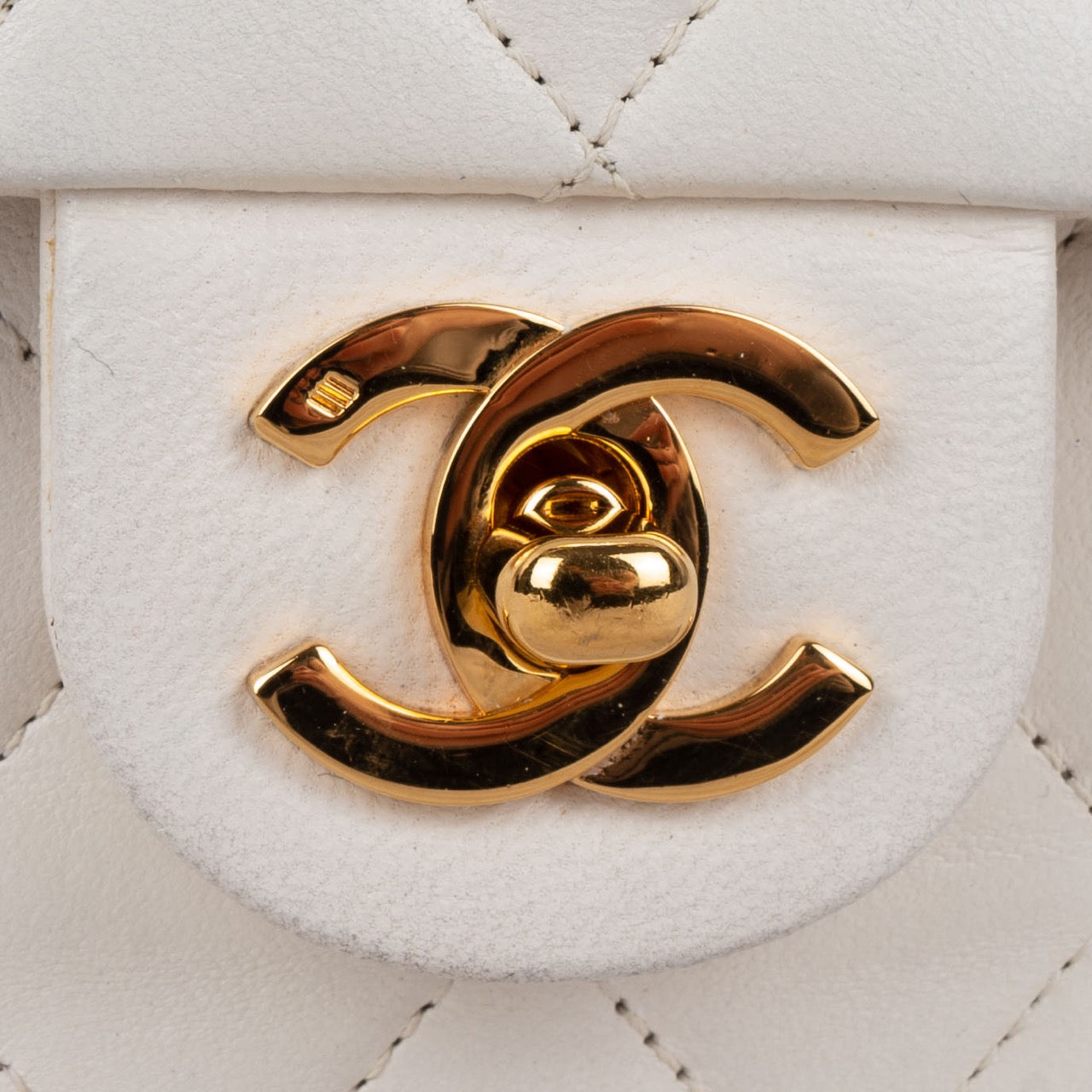 Chanel Quilted Lambskin 24K Gold Single Flap Crossbody Bag