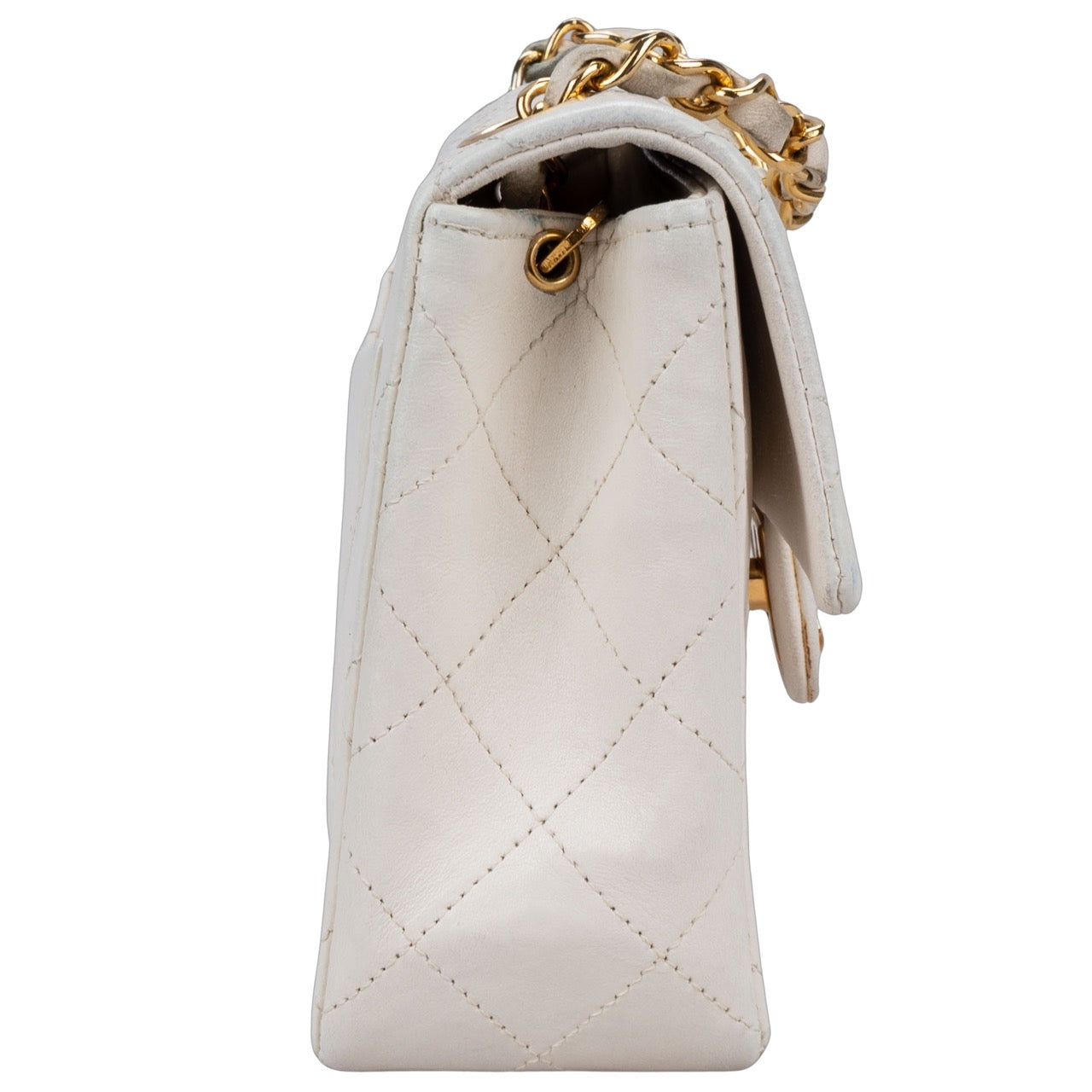 Chanel Quilted Lambskin 24K Gold Single Flap Crossbody Bag