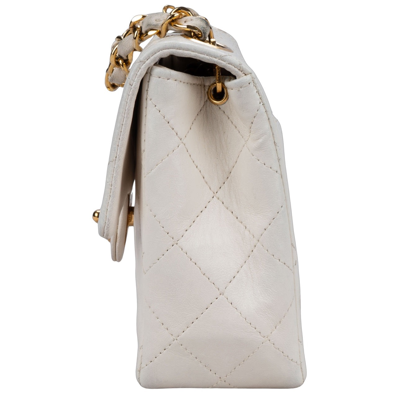 Chanel Quilted Lambskin 24K Gold Single Flap Crossbody Bag