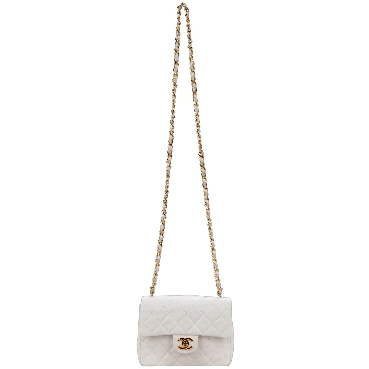 Chanel Quilted Lambskin 24K Gold Single Flap Crossbody Bag