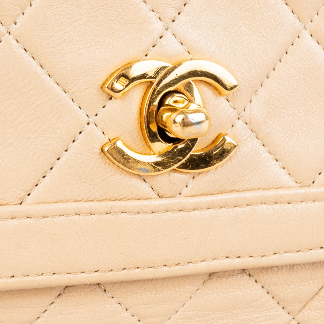 Chanel Quilted Lambskin 24K Gold Single Flap Crossbody Bag