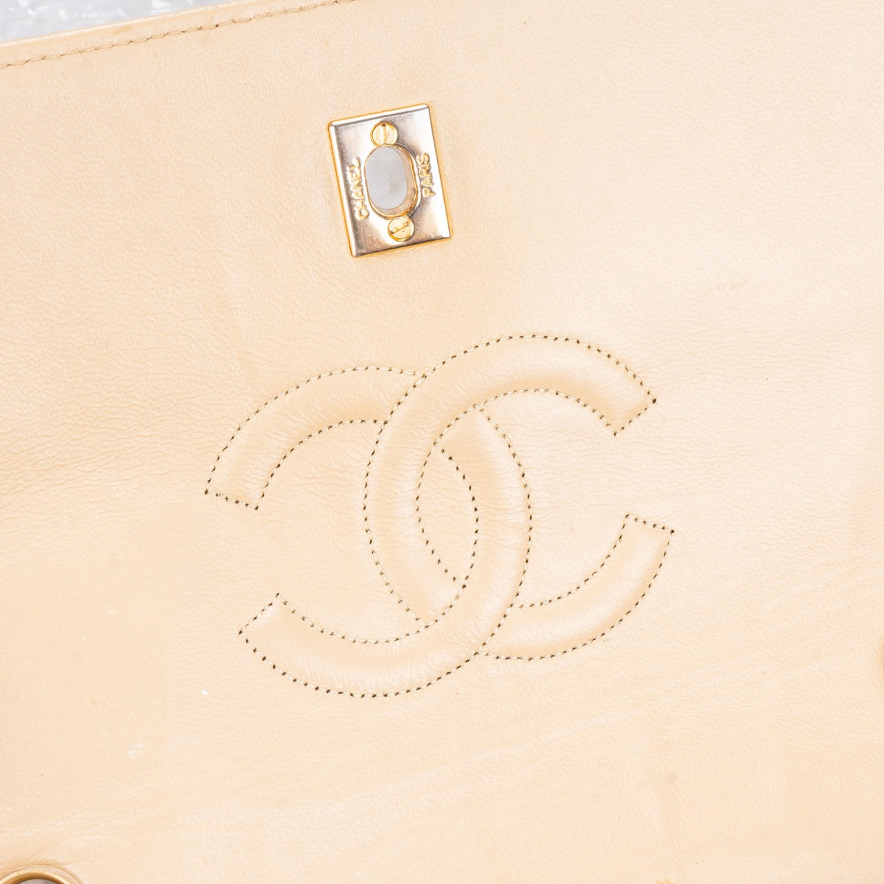 Chanel Quilted Lambskin 24K Gold Single Flap Crossbody Bag
