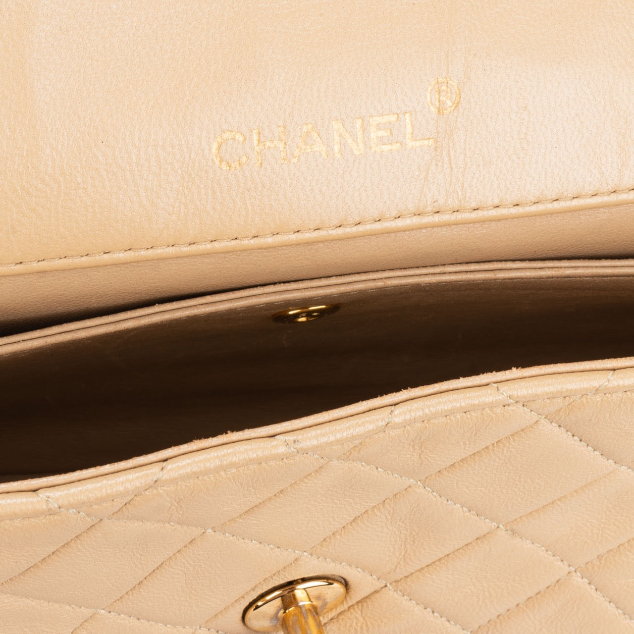 Chanel Quilted Lambskin 24K Gold Single Flap Crossbody Bag