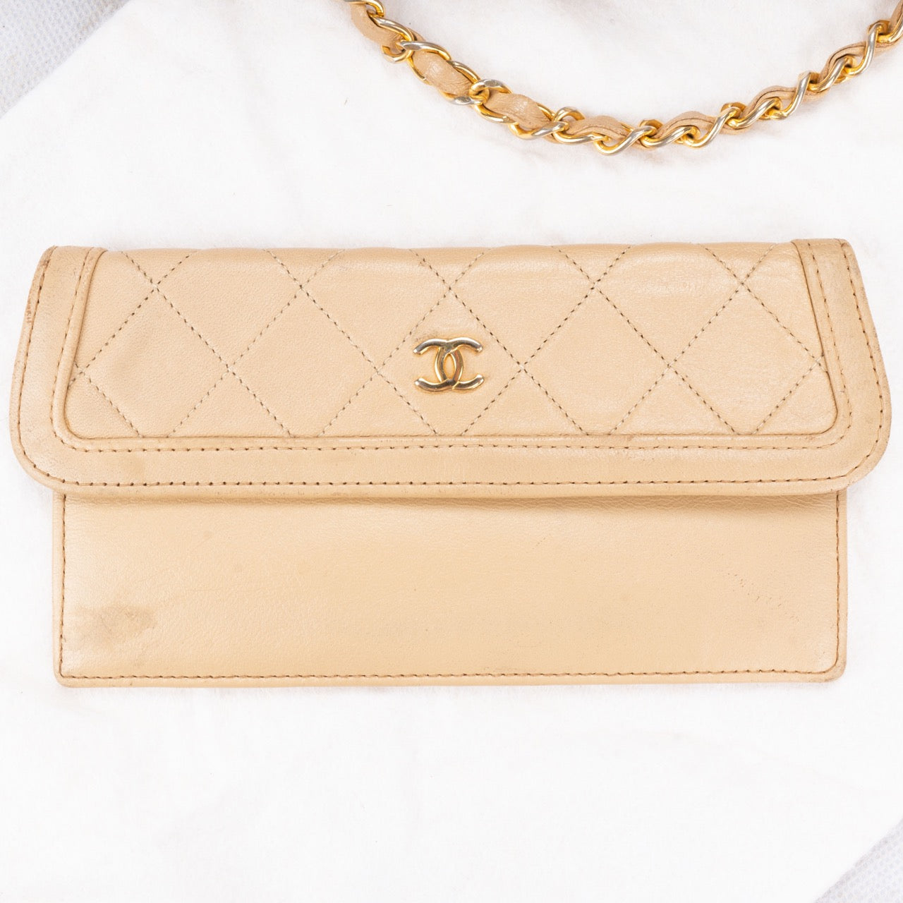 Chanel Quilted Lambskin 24K Gold Single Flap Crossbody Bag