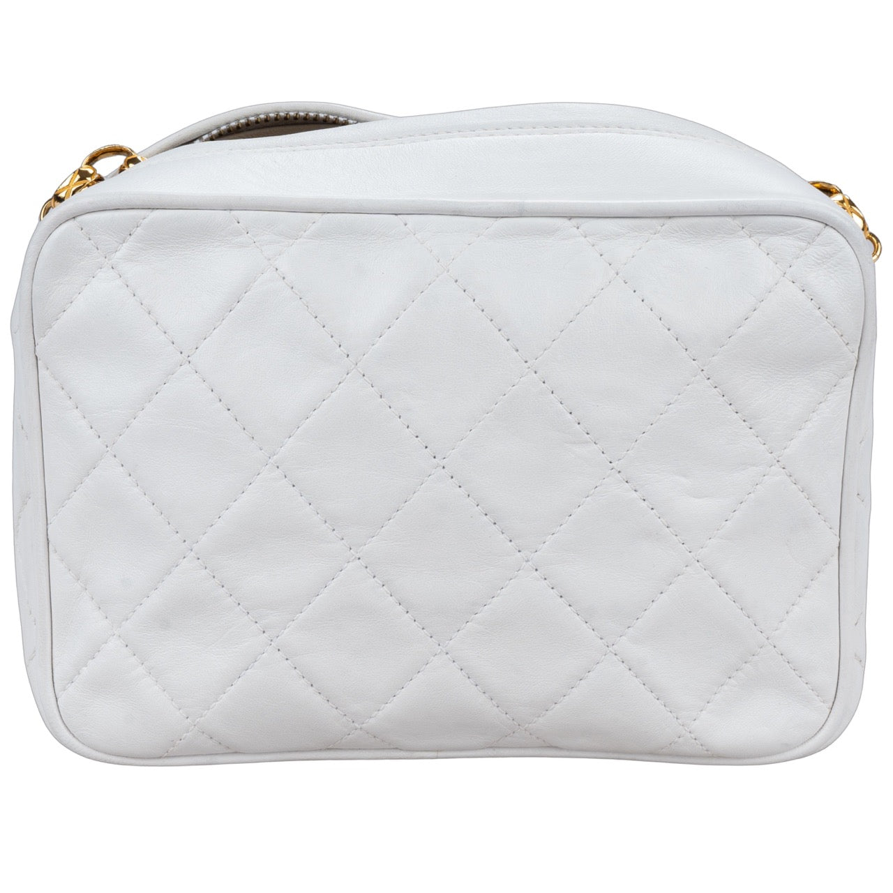 Chanel Quilted Lambskin 24K Gold Camera Crossbody Bag