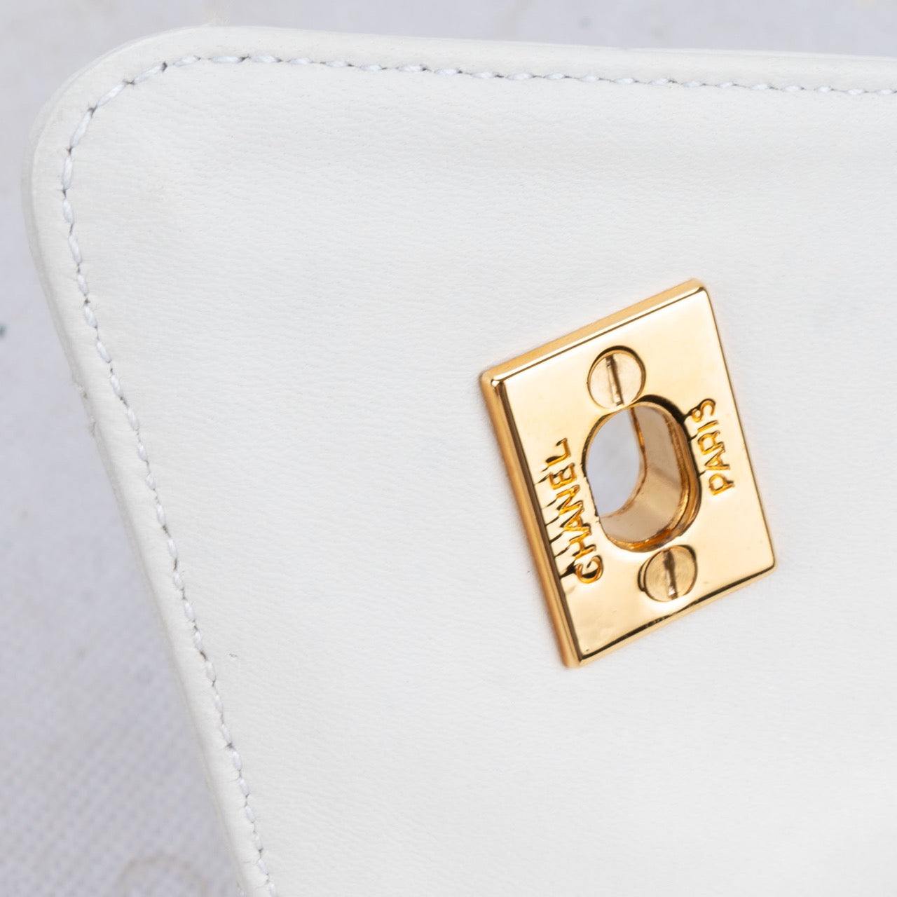 Chanel Quilted Lambskin 24K Gold Camera Crossbody Bag