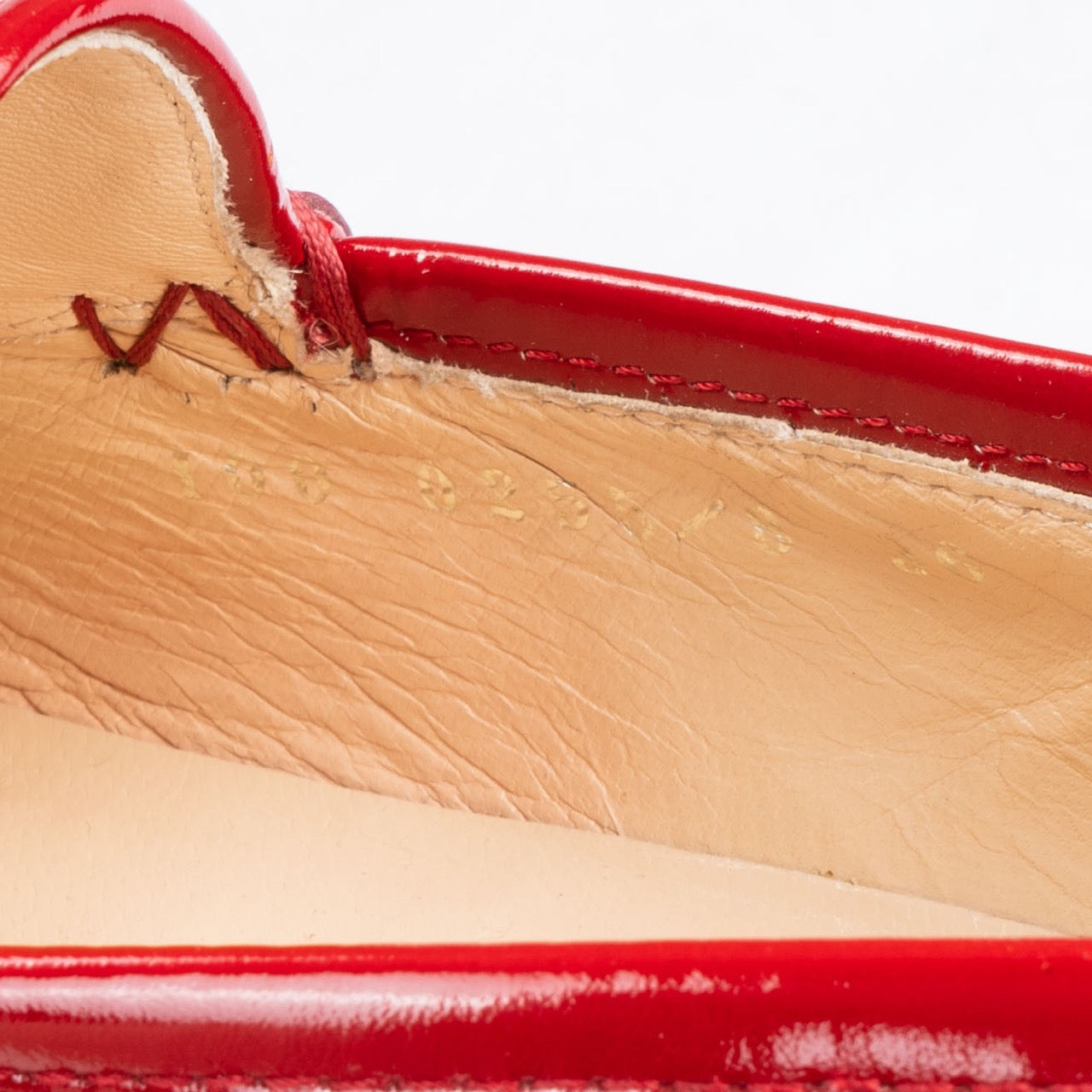 Gucci Red GG Monogram Horsebite Loafer (36)