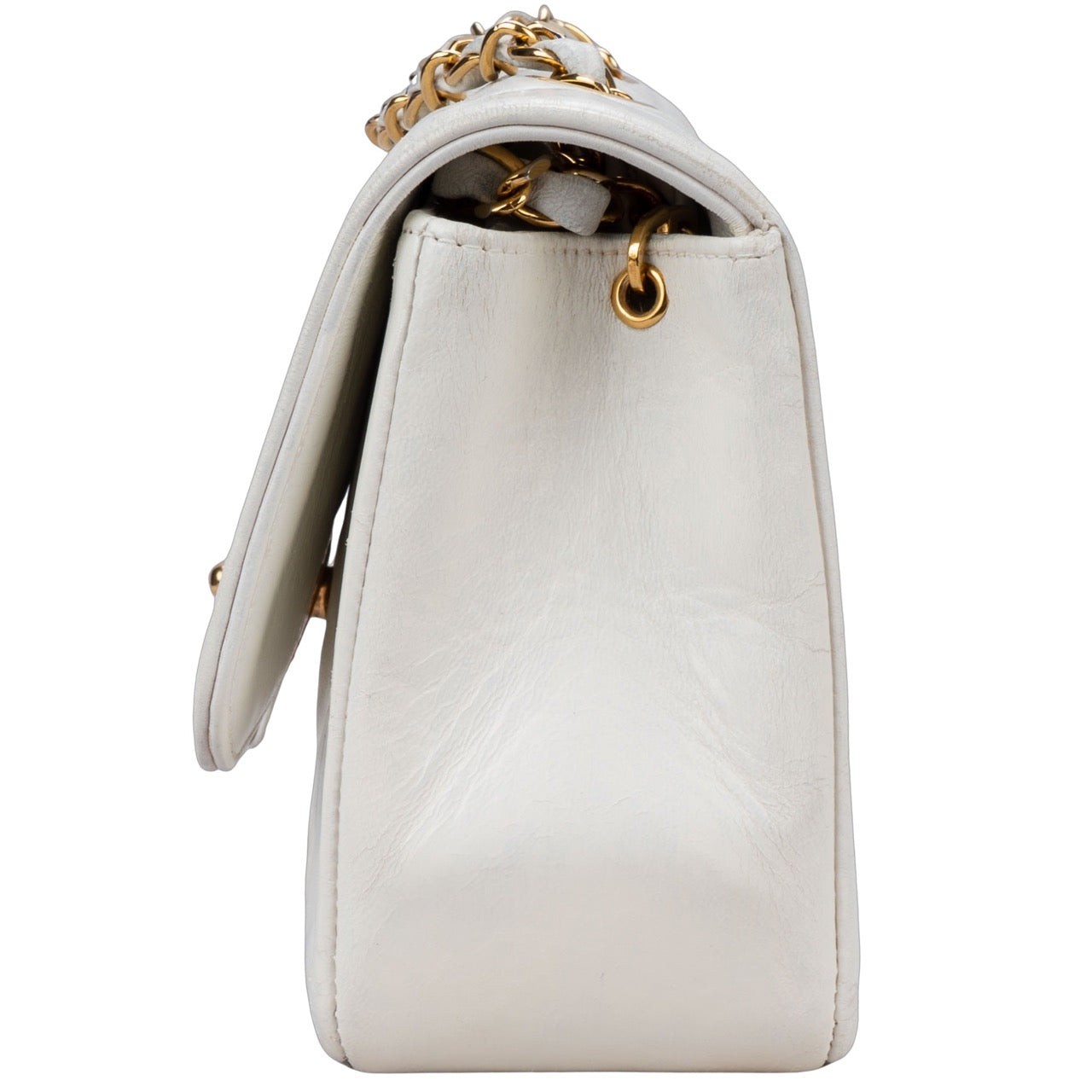 Chanel Quilted Lambskin 24K Gold Single Flap Crossbody Bag