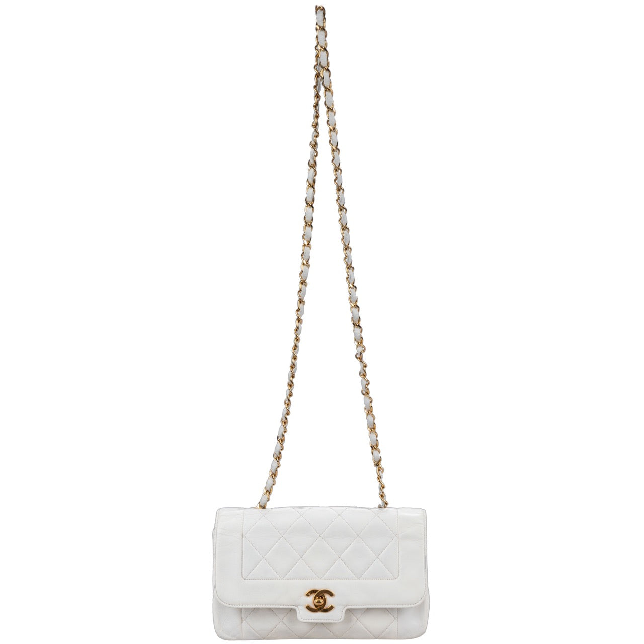 Chanel Quilted Lambskin 24K Gold Single Flap Crossbody Bag