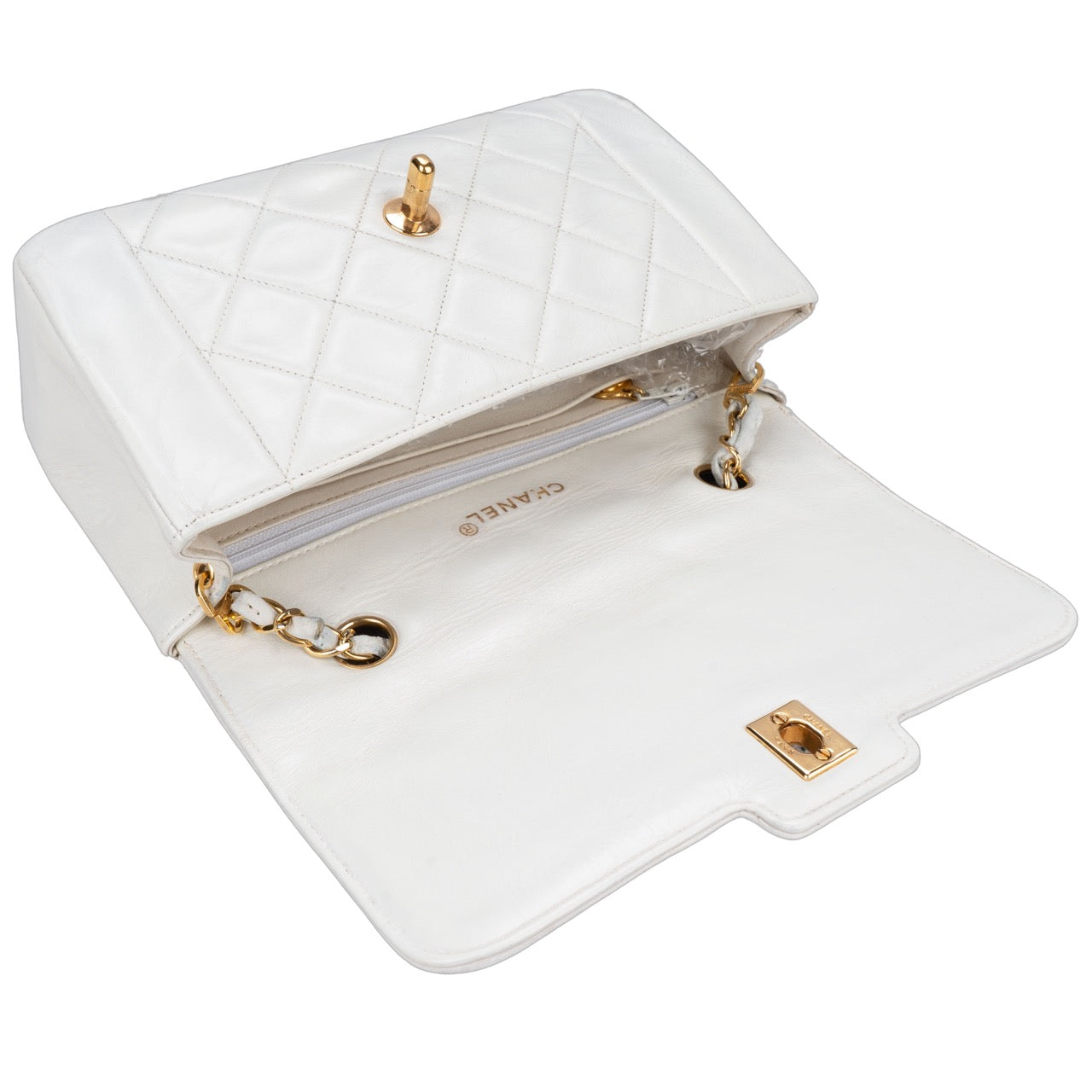 Chanel Quilted Lambskin 24K Gold Single Flap Crossbody Bag