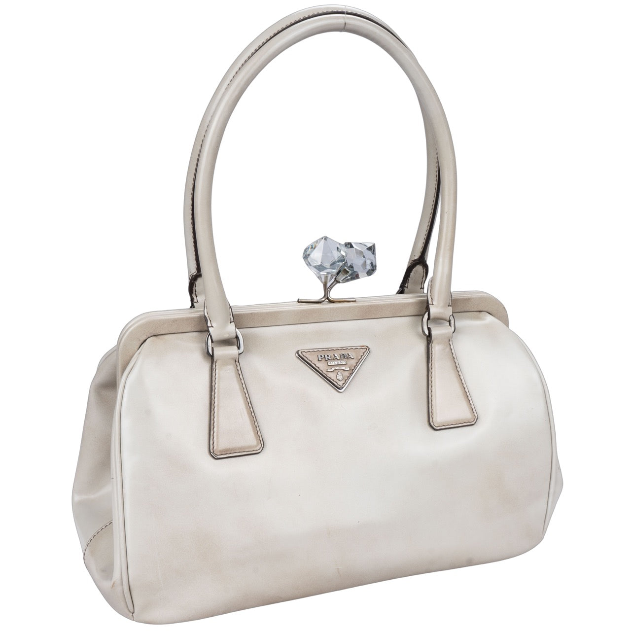 Prada Patent Leather Diamond Handbag