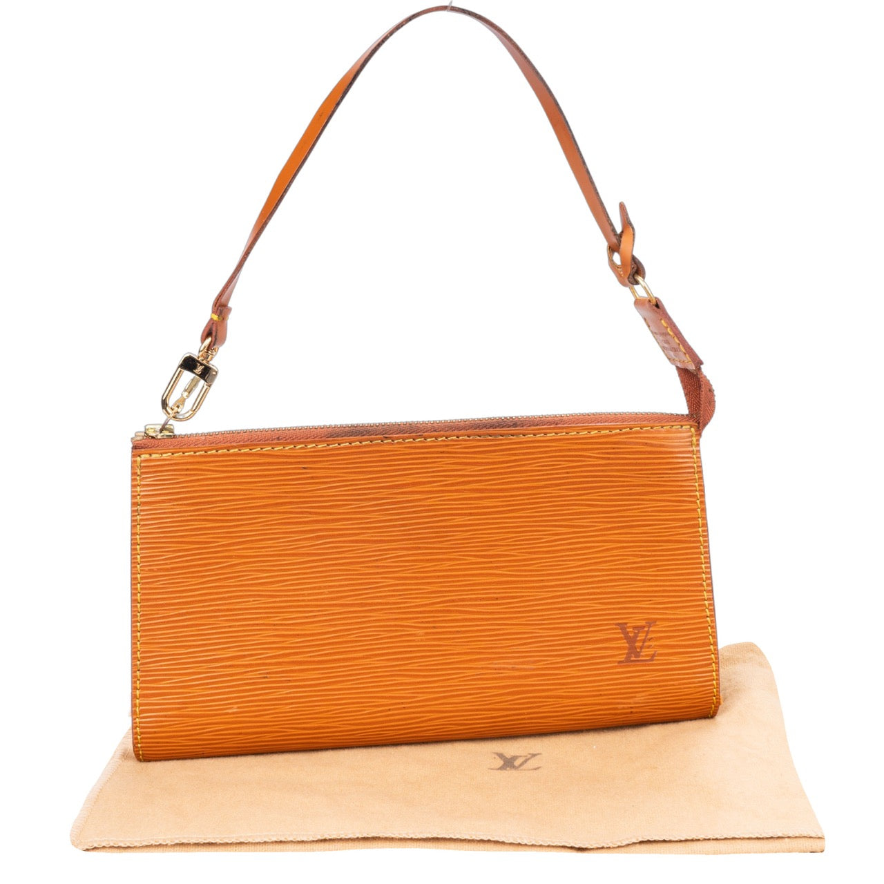 Louis Vuitton Orange Epi Leather Pochette Accessoires