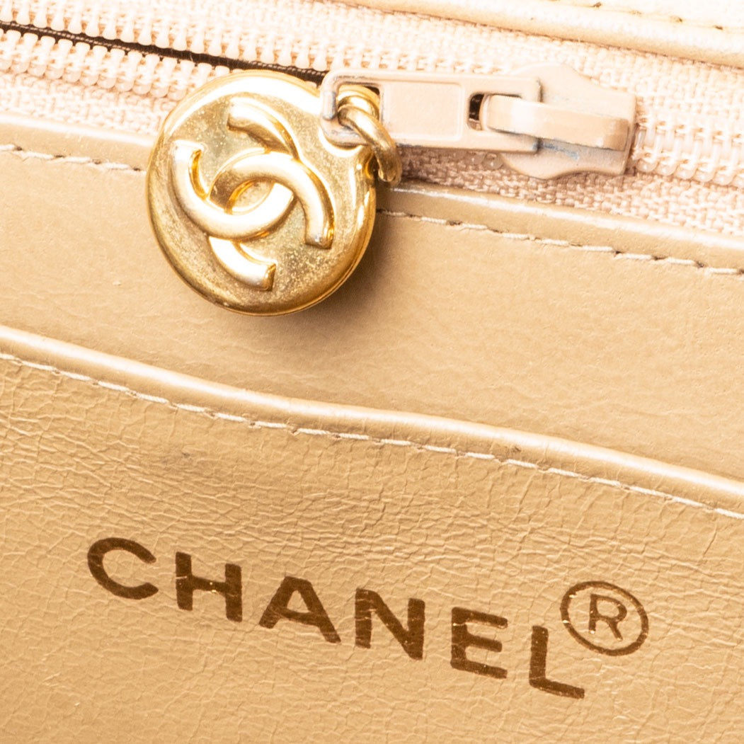 Chanel Quilted Lambskin 24K Gold Jumbo Crossbody Flap Bag
