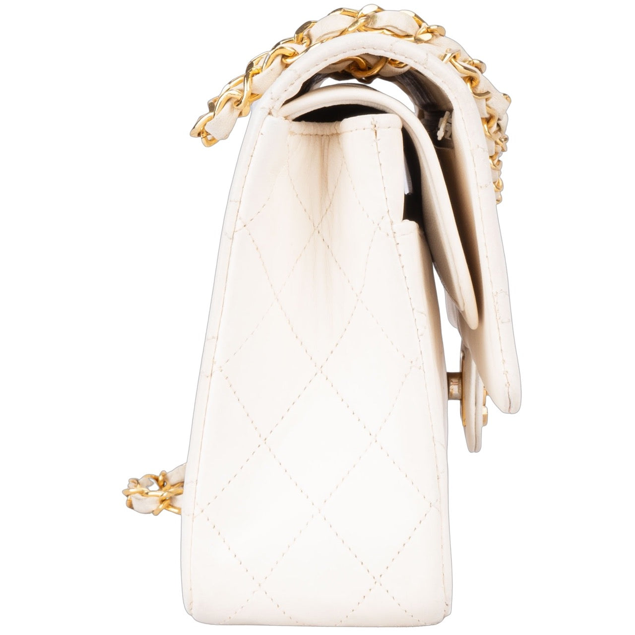 Chanel Quilted Lambskin 24K Gold Double Flap Bag