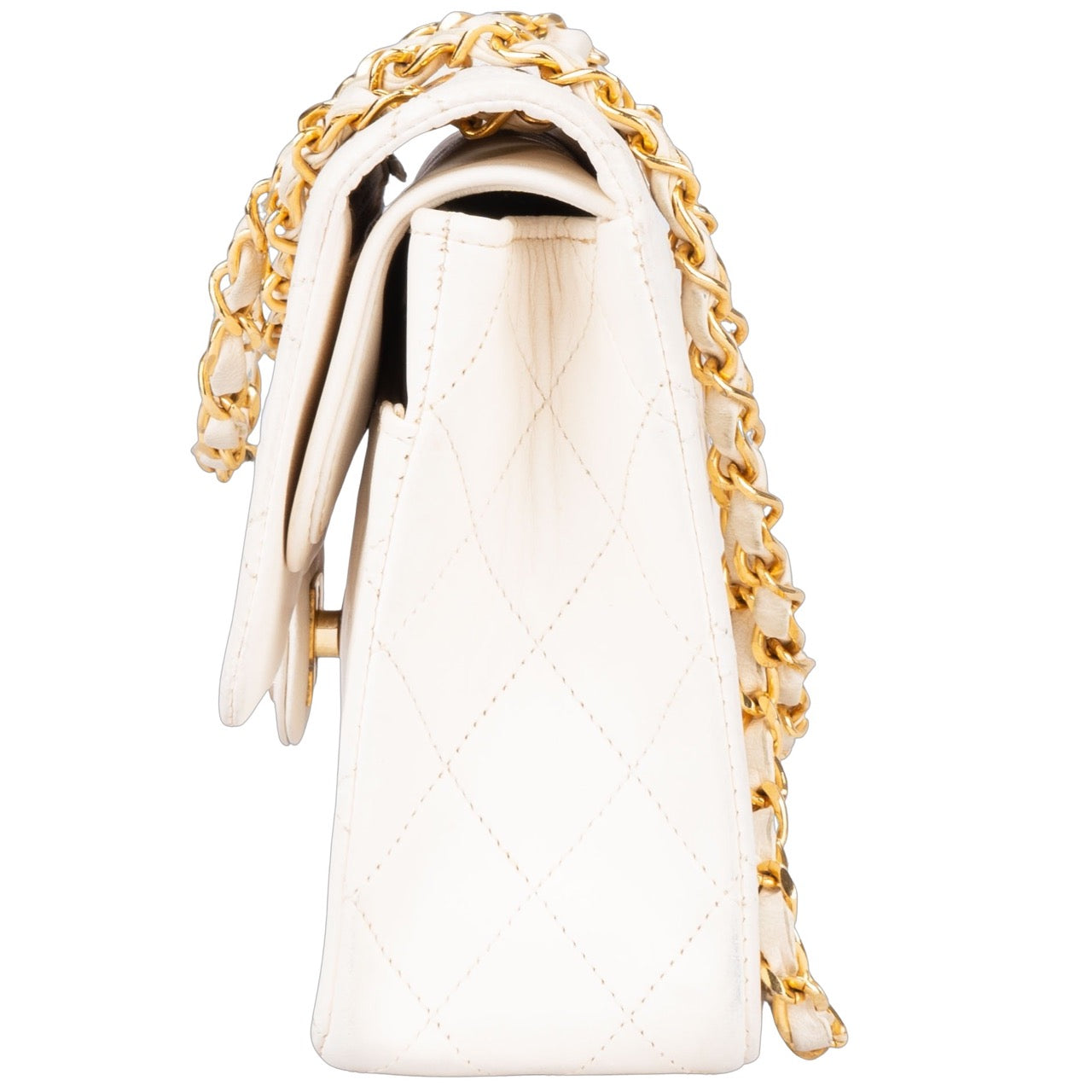 Chanel Quilted Lambskin 24K Gold Double Flap Bag