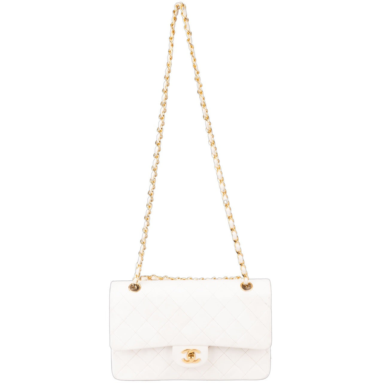 Chanel Quilted Lambskin 24K Gold Double Flap Bag