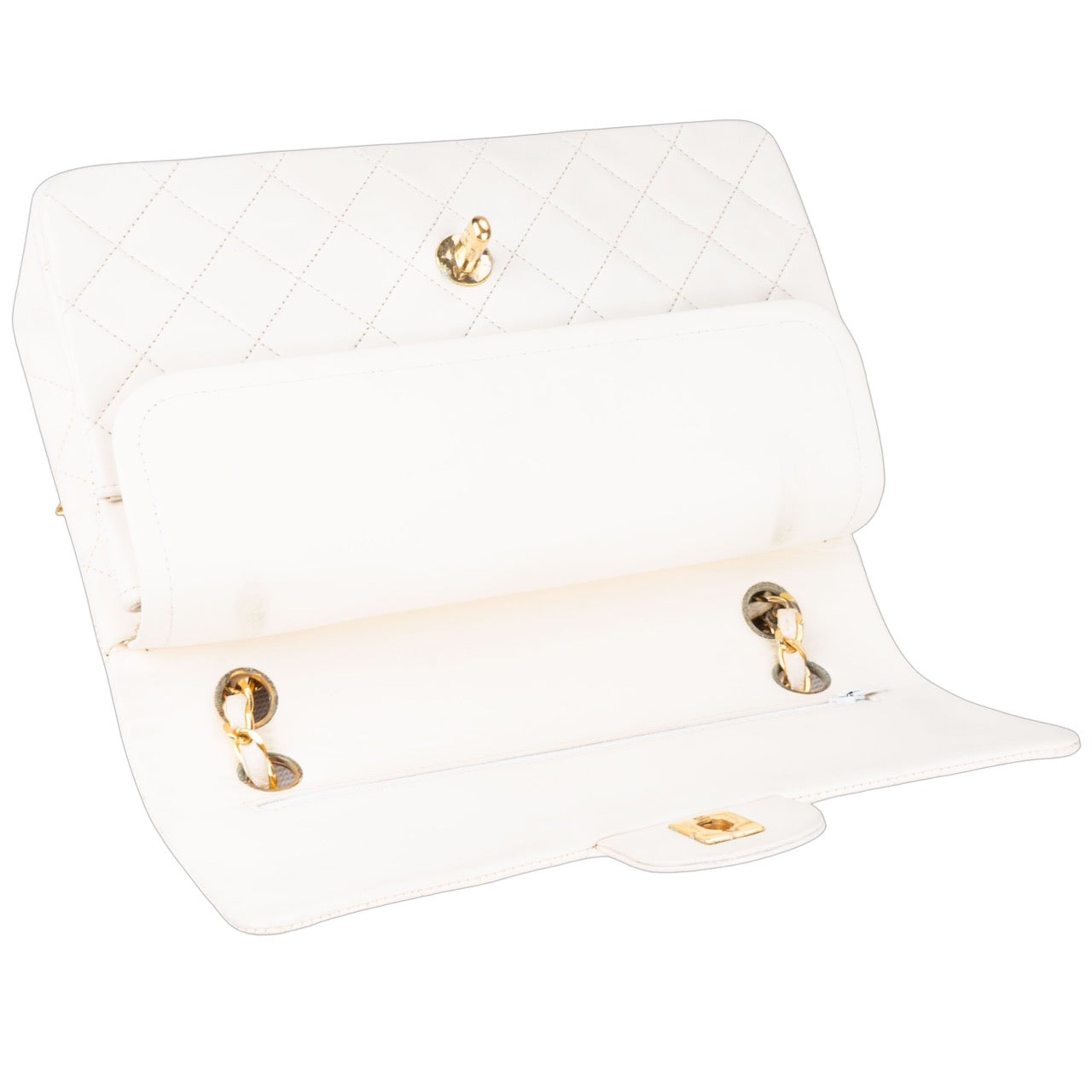 Chanel Quilted Lambskin 24K Gold Double Flap Bag