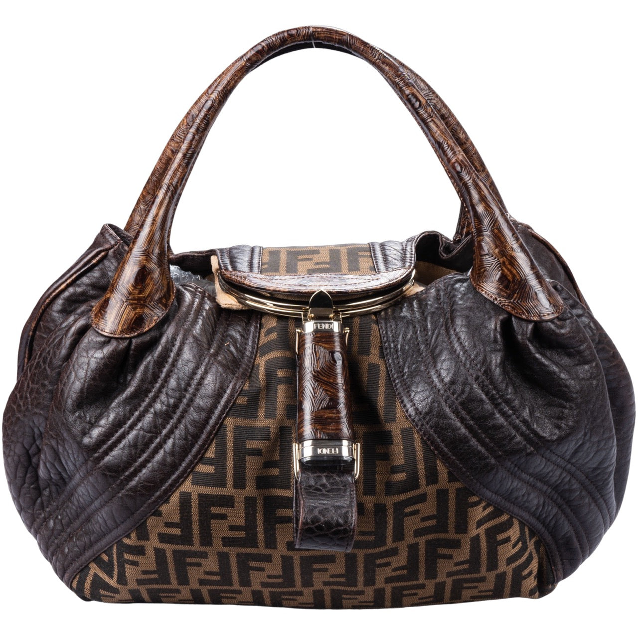 Fendi FF Monogram Turtle Spy Handbag