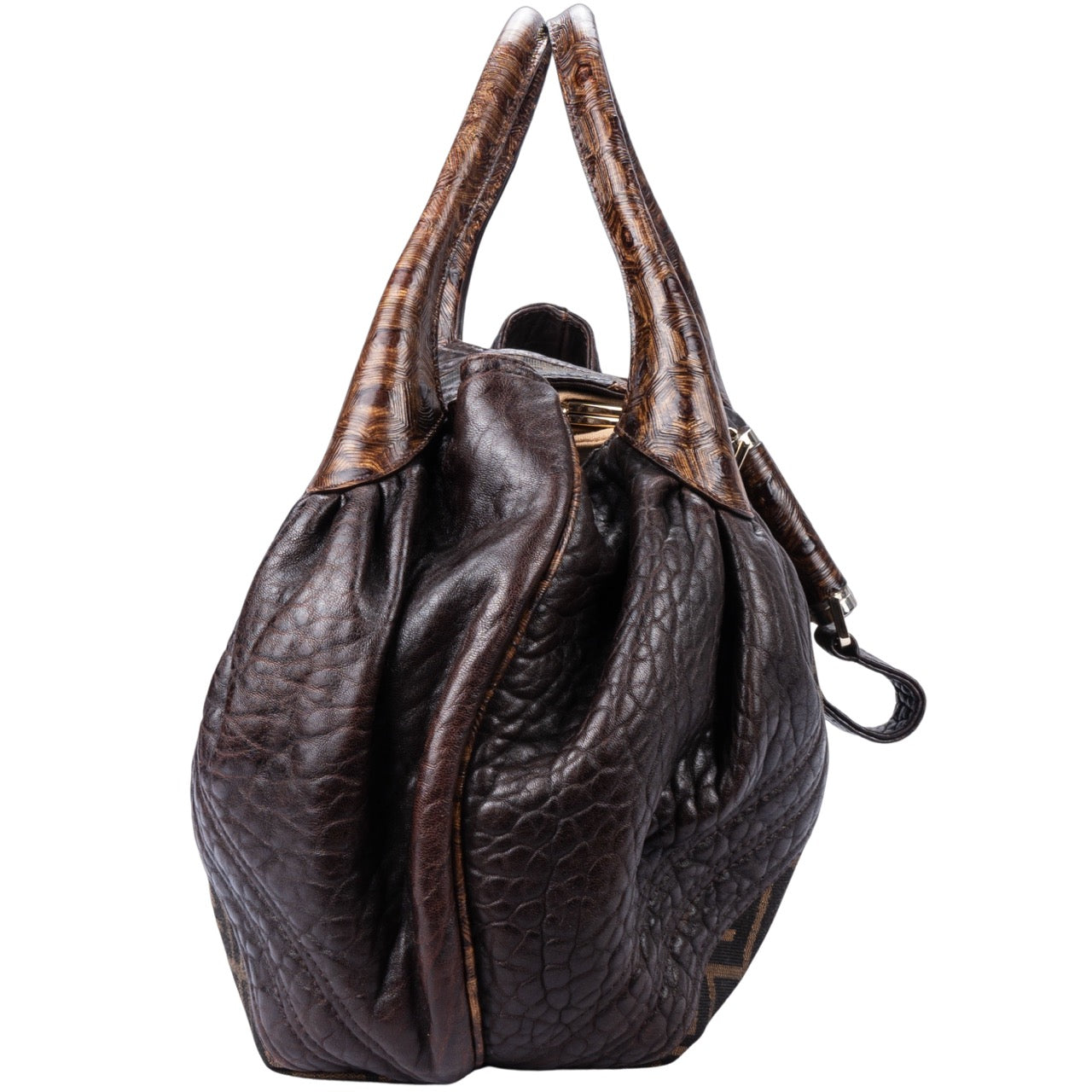 Fendi FF Monogram Turtle Spy Handbag