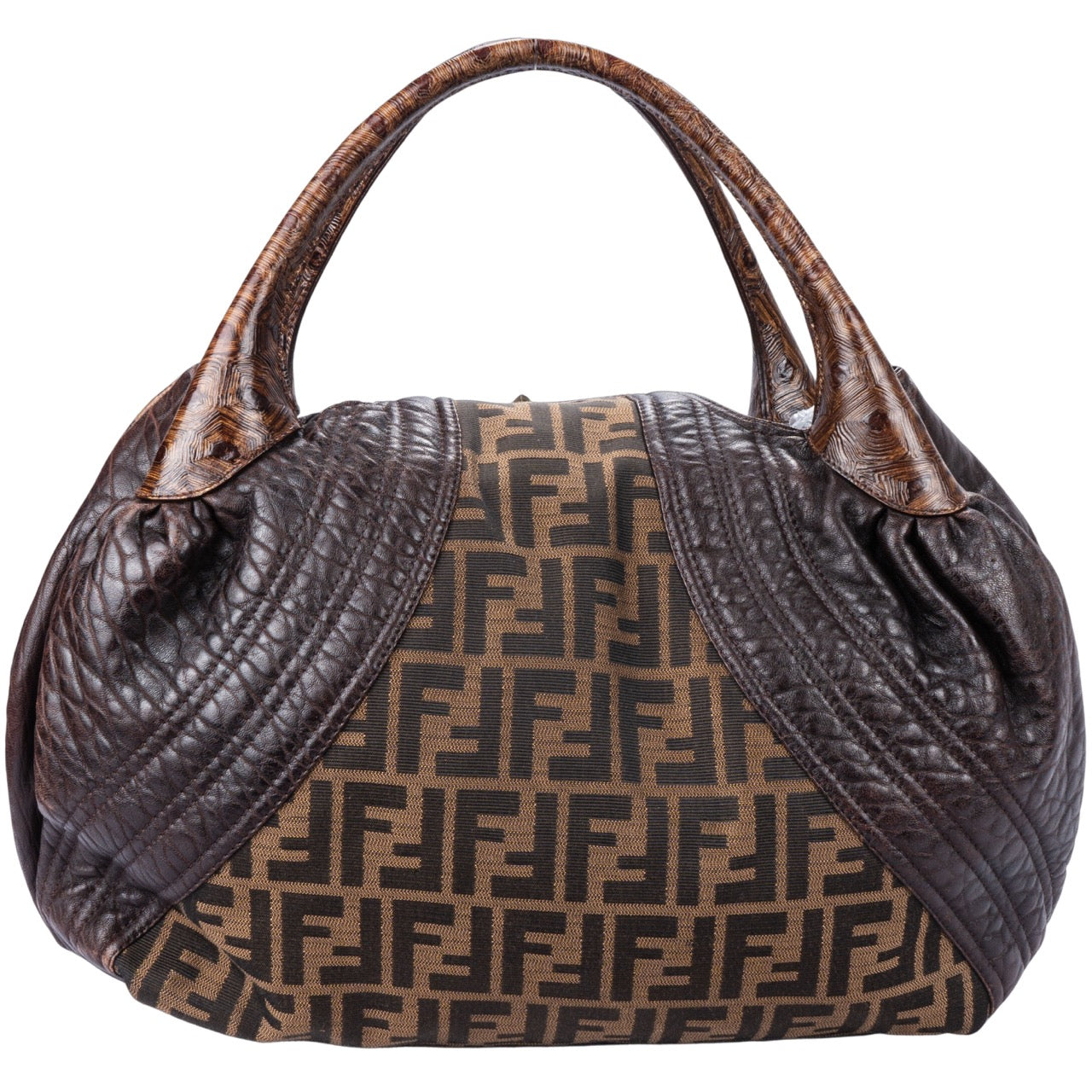Fendi FF Monogram Turtle Spy Handbag