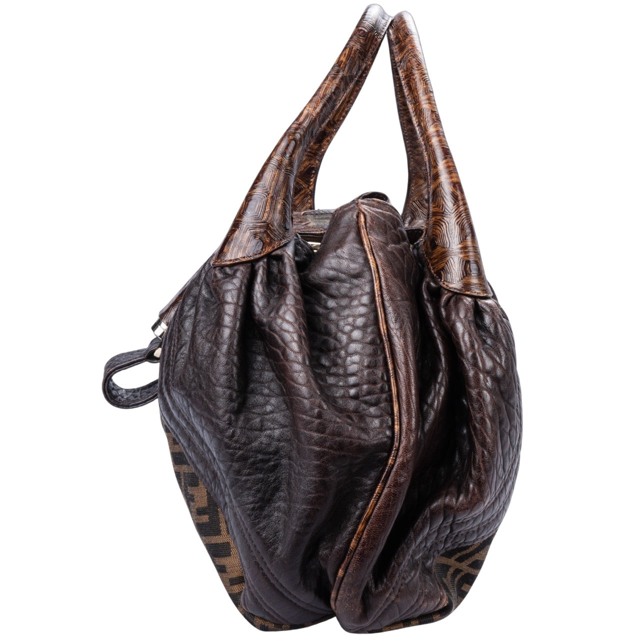 Fendi FF Monogram Turtle Spy Handbag