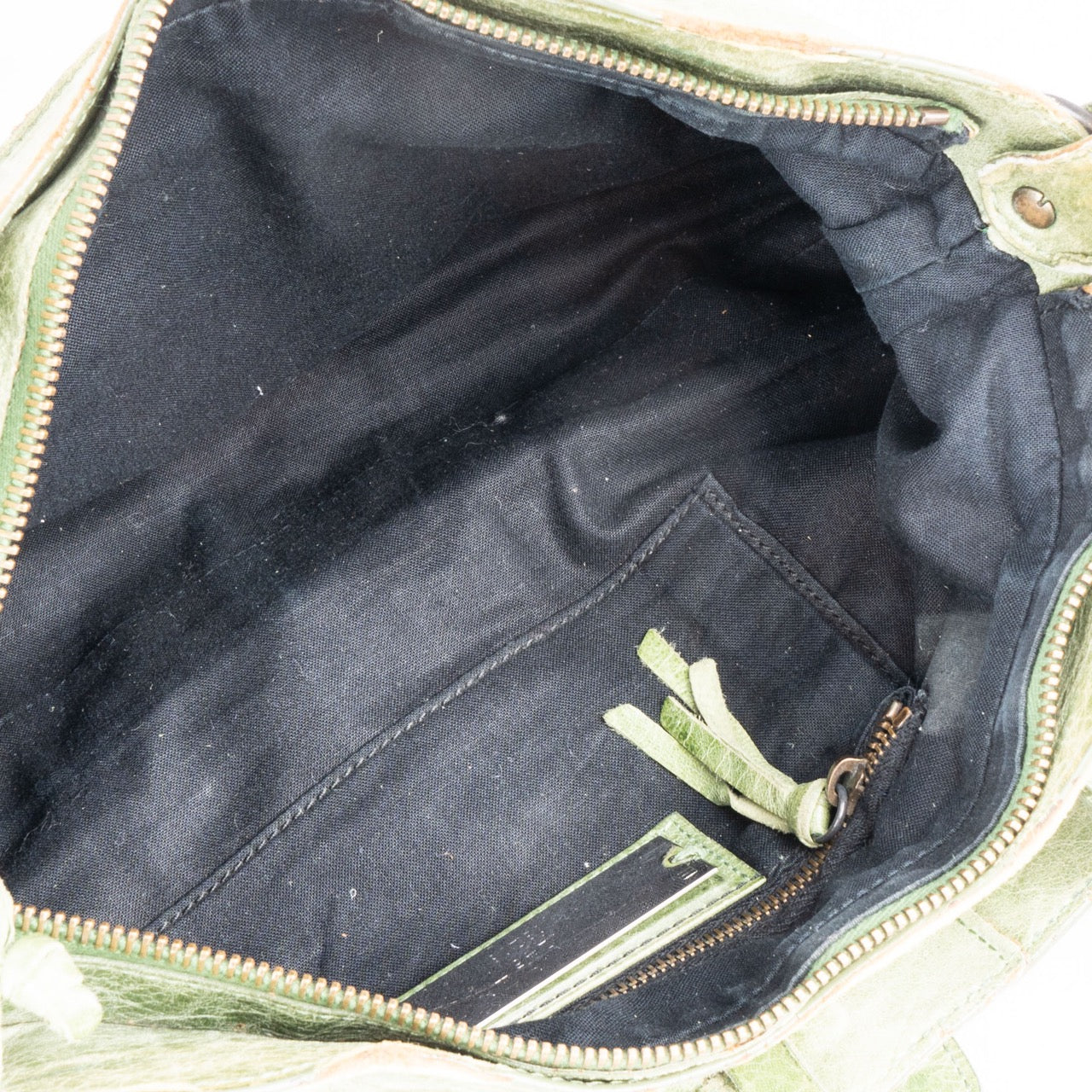 Balenciaga Green Leather City Bag