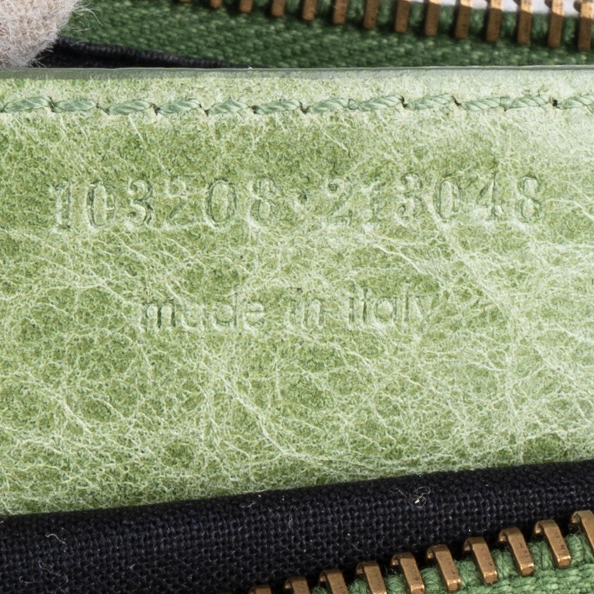 Balenciaga Green Leather City Bag