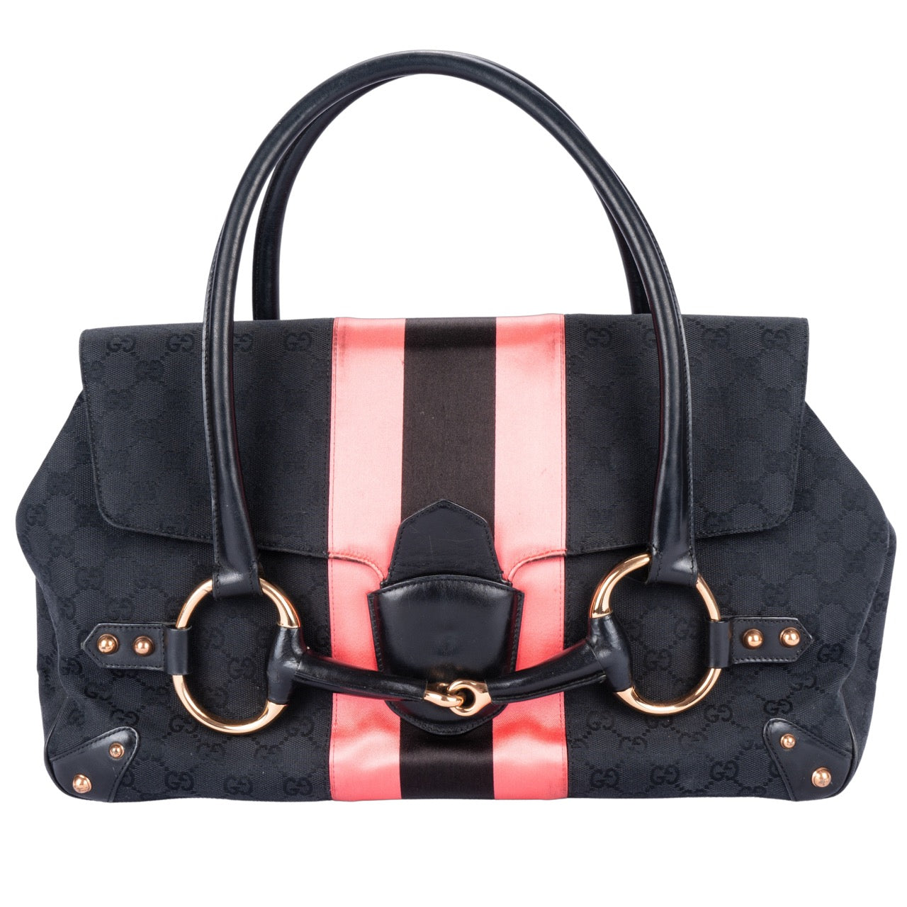 Gucci x Tom Ford Canvas Monogram Horsebit Handbag