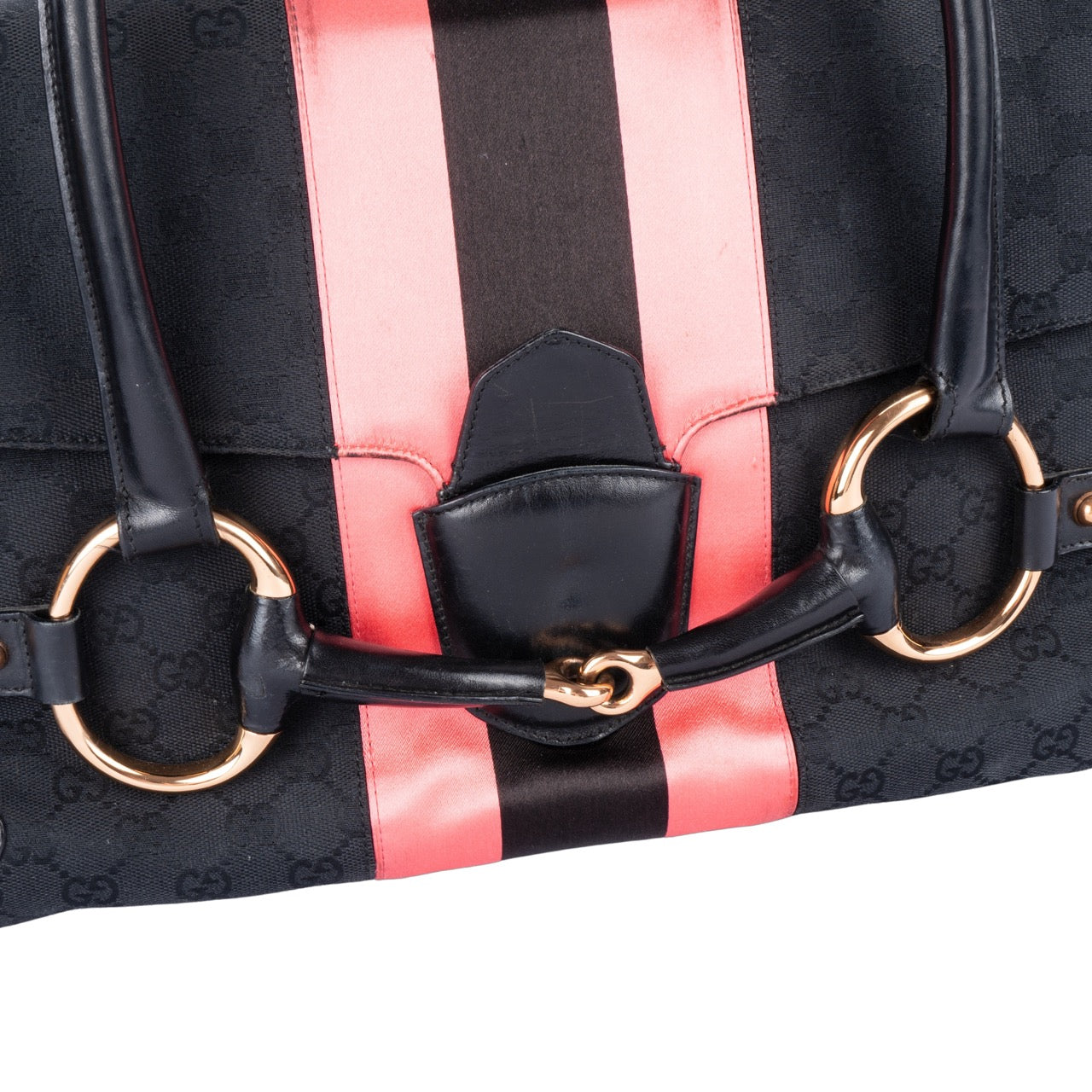 Gucci x Tom Ford Canvas Monogram Horsebit Handbag