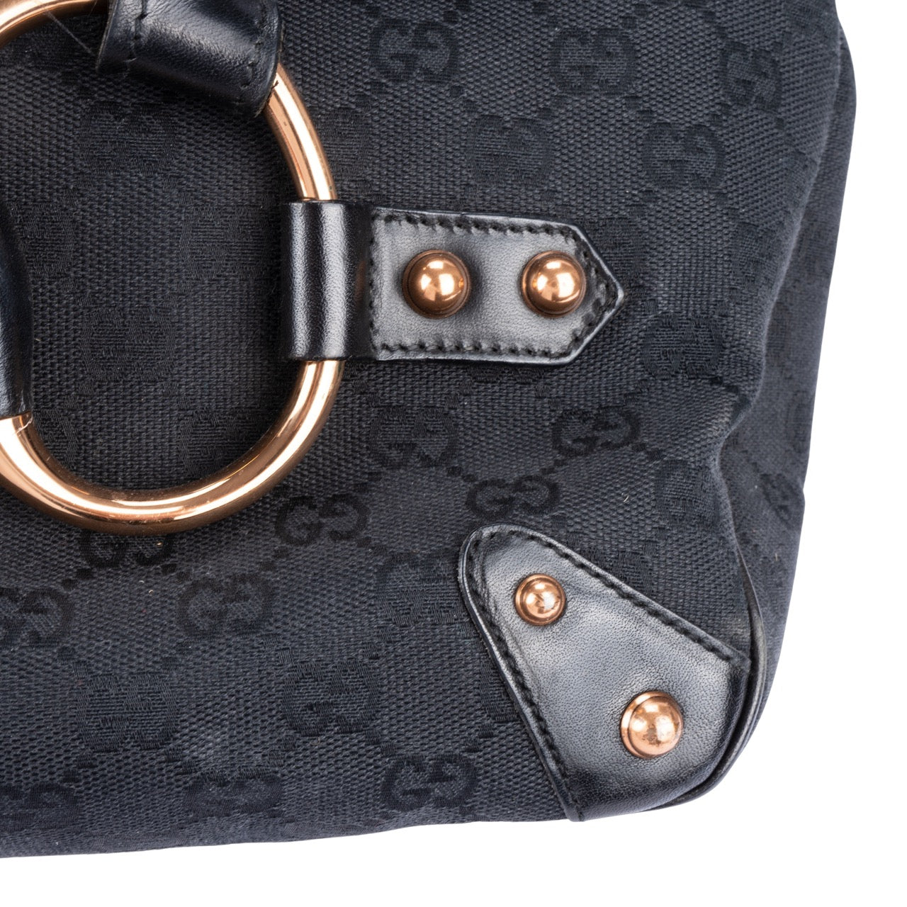 Gucci x Tom Ford Canvas Monogram Horsebit Handbag