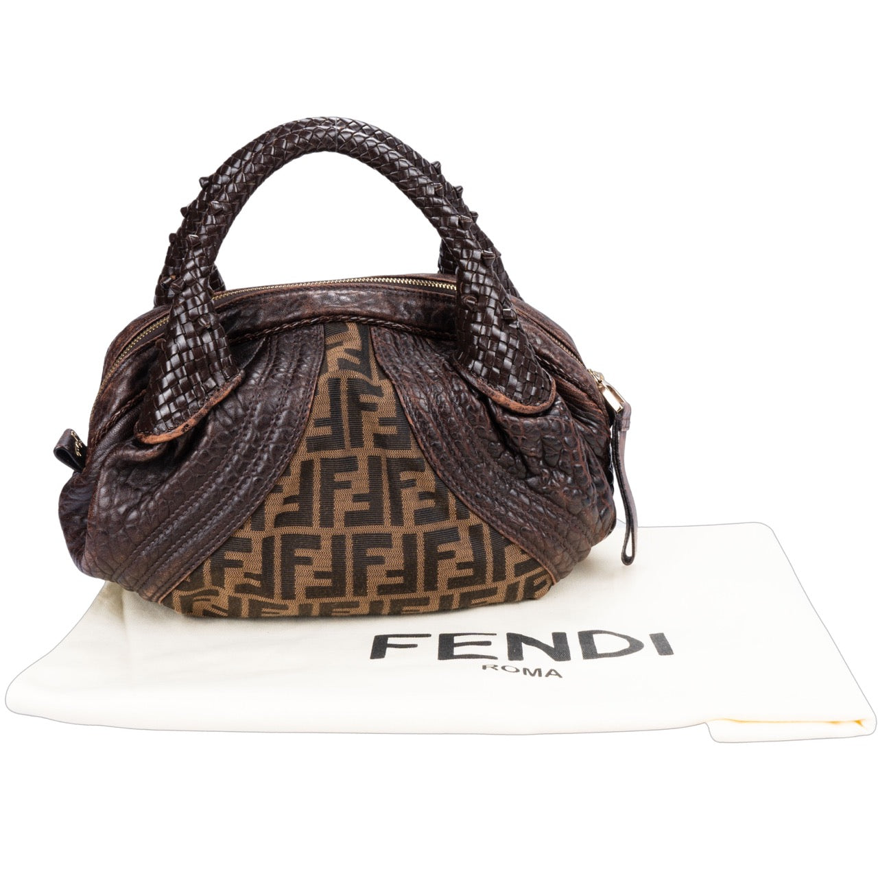 Fendi FF Monogram Tobacco Zucca Handbag