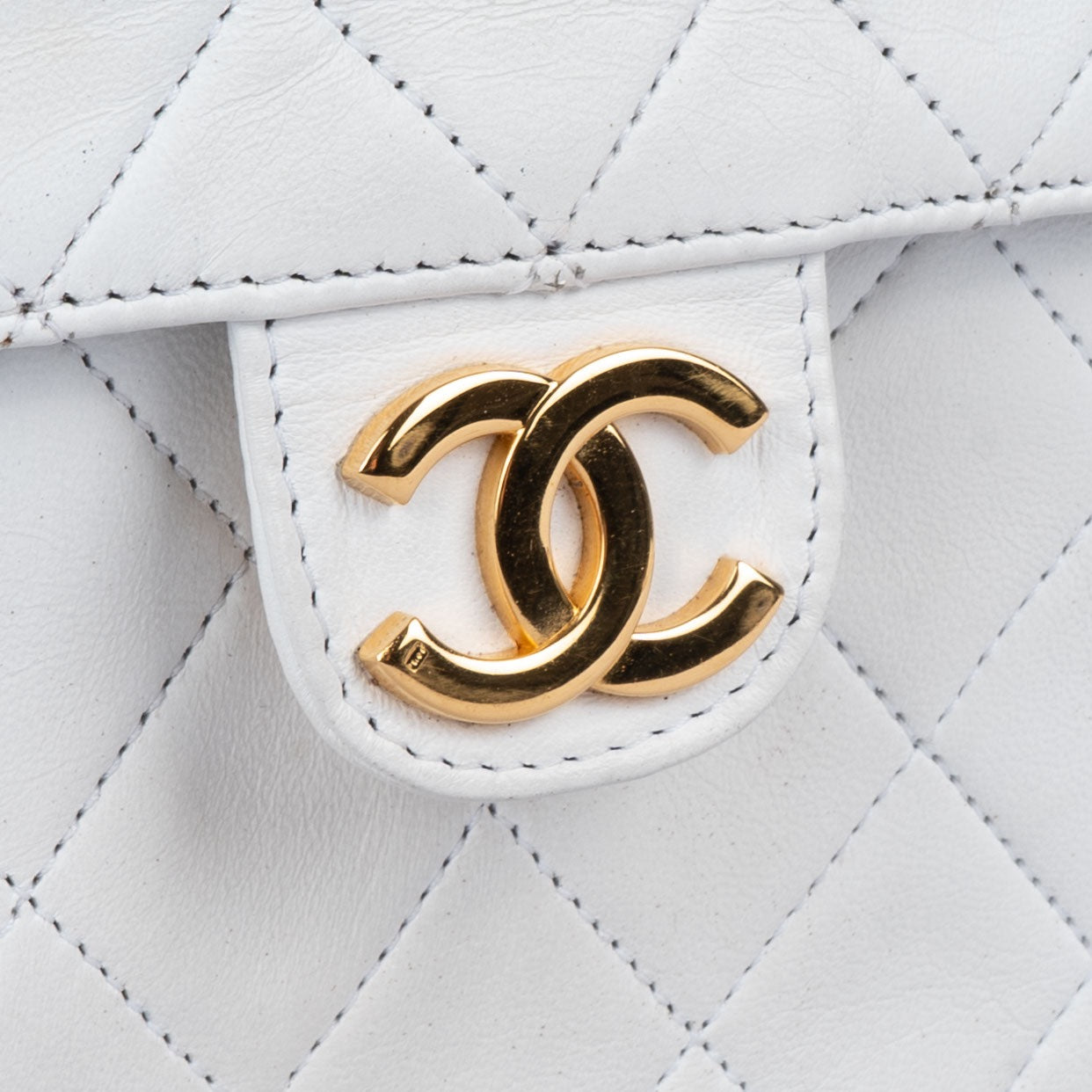 Chanel Quilted Lambskin 24K Gold Single Flap Bag