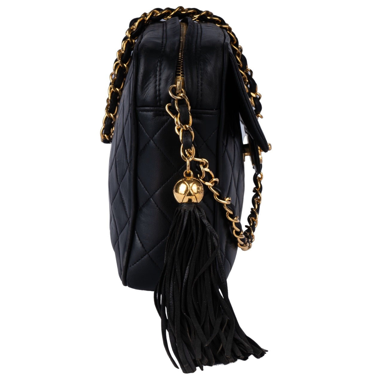 Chanel Quilted Lambskin 24K Camera Crossbody Bag