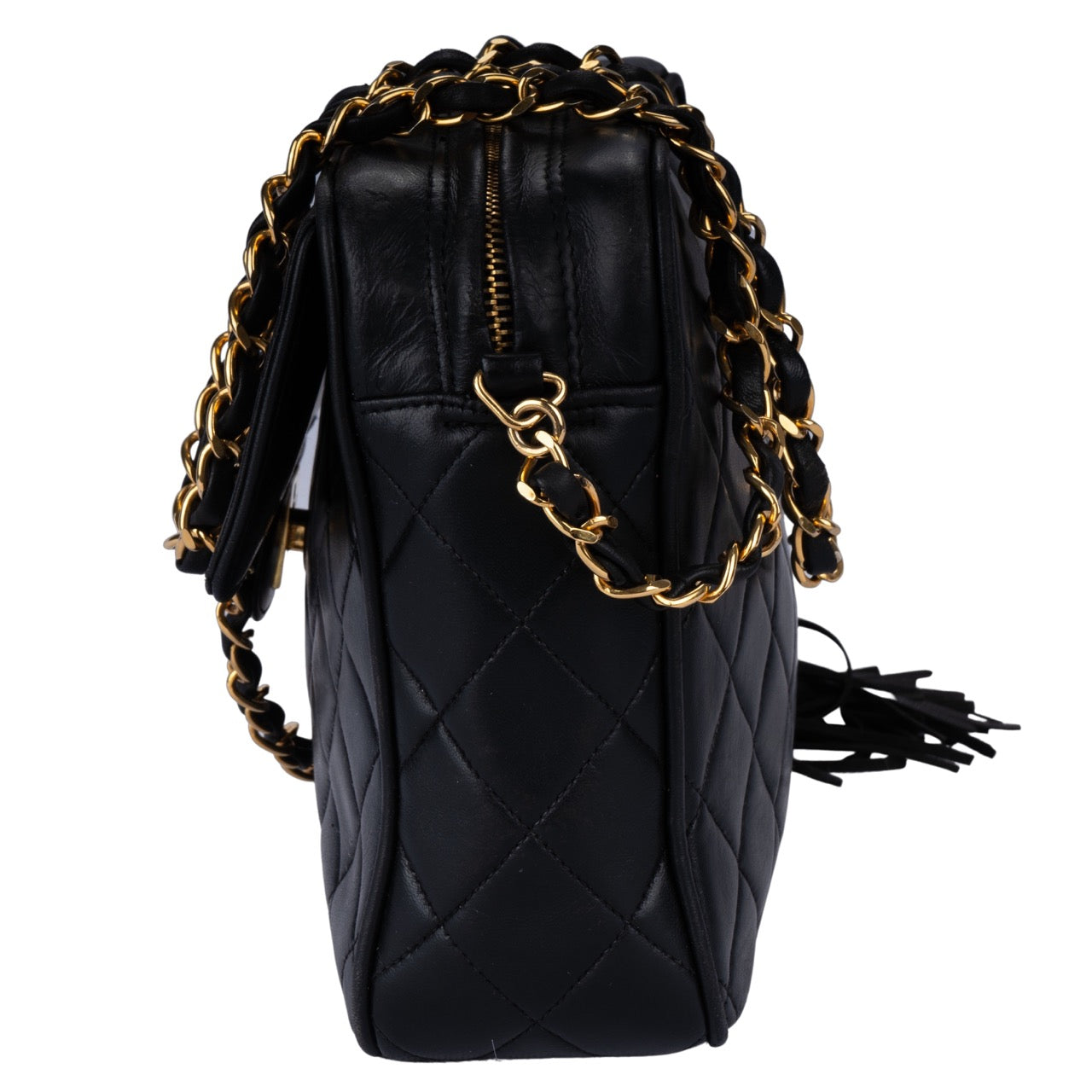 Chanel Quilted Lambskin 24K Camera Crossbody Bag